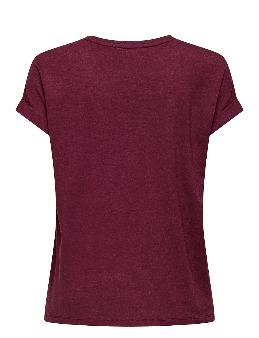 ONLY - ONLMOSTER S/S O-NECK TOP NOOS JRS - t-shirts - burgundy - 2