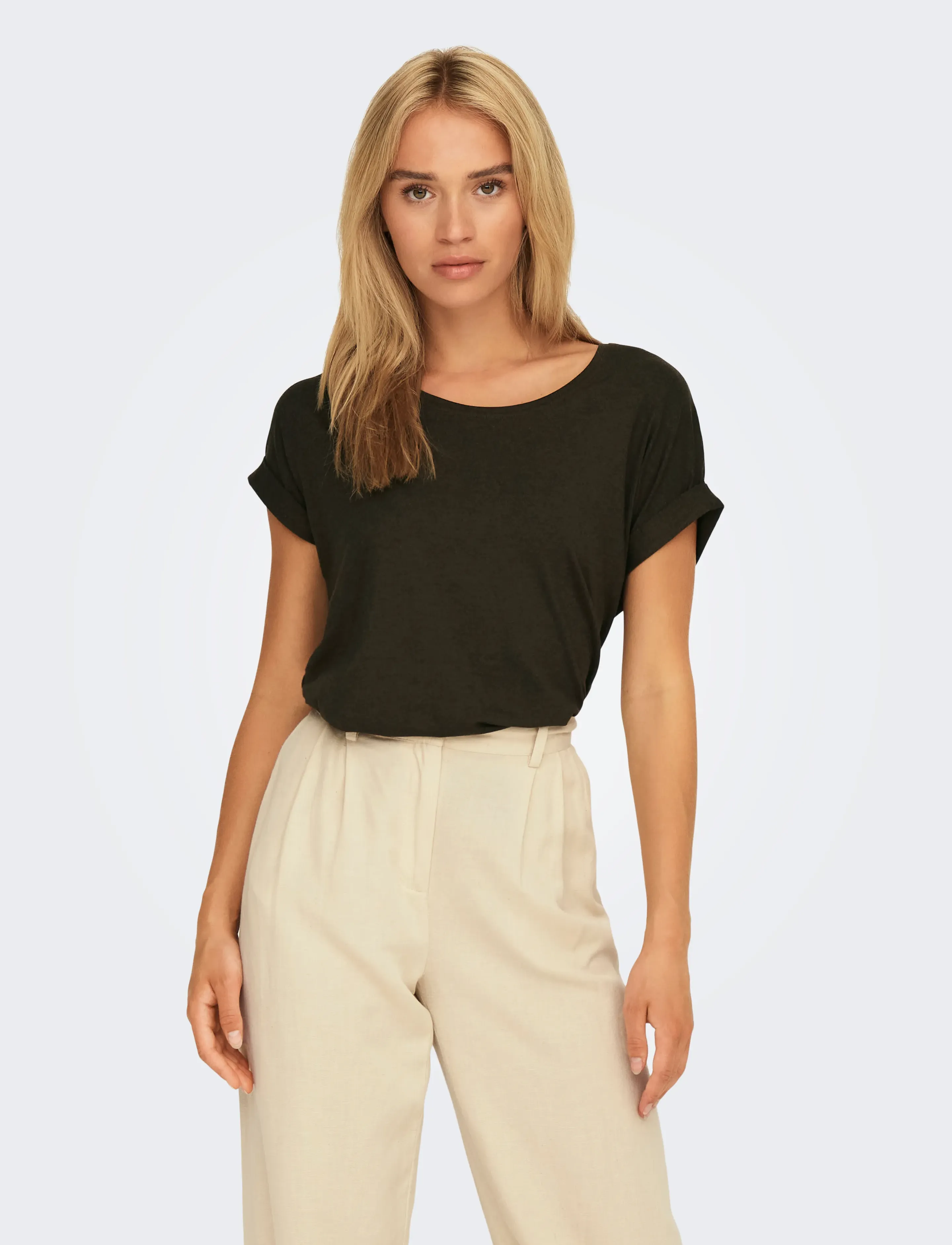 ONLY ONLMOSTER S/S O-NECK TOP NOOS JRS - T-shirts - DEMITASSE / khaki/green