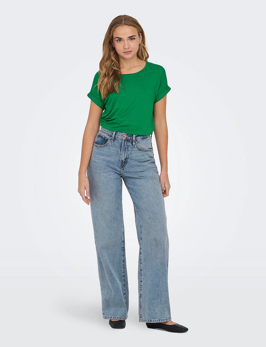 ONLY - ONLMOSTER S/S O-NECK TOP NOOS JRS - t-shirts - jolly green - 4