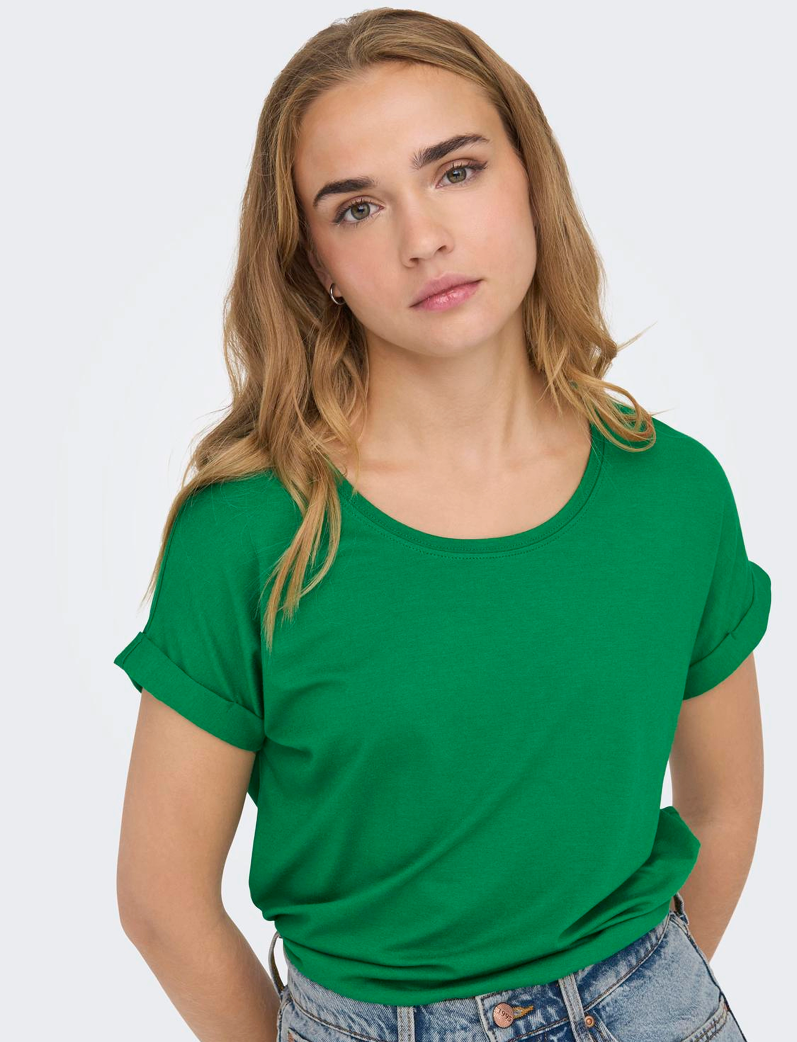 ONLY - ONLMOSTER S/S O-NECK TOP NOOS JRS - t-shirts - jolly green - 5