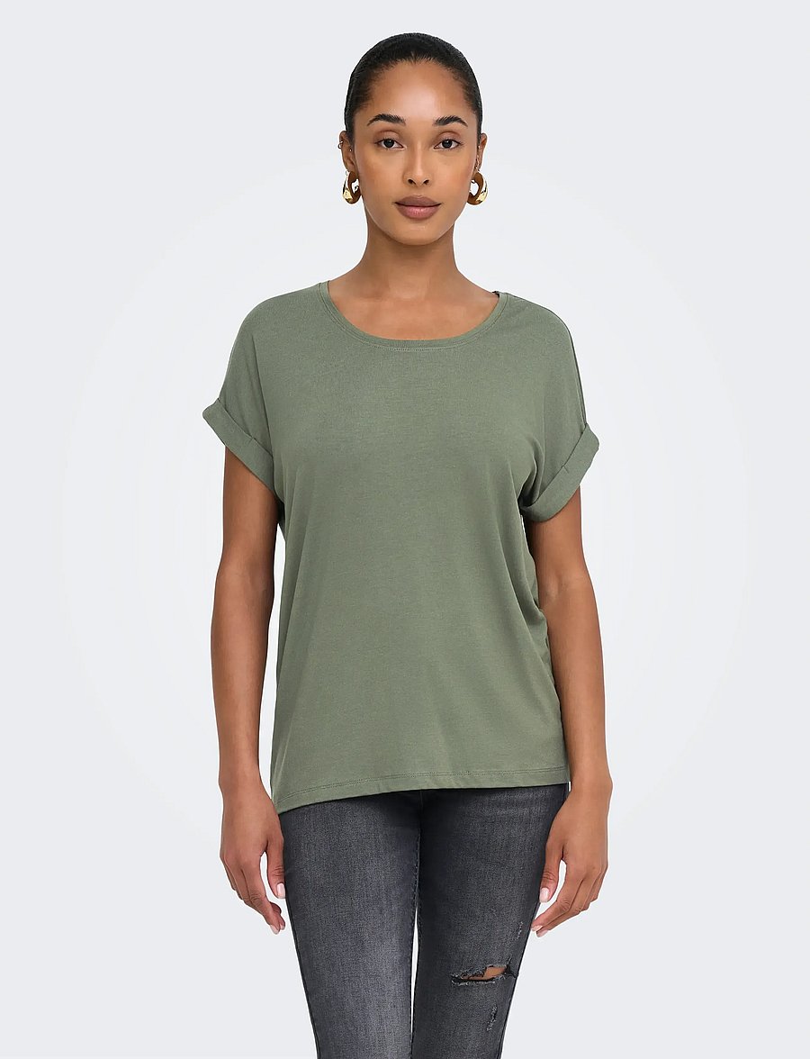 ONLY - ONLMOSTER S/S O-NECK TOP NOOS JRS - t-shirts - smokey olive - 0