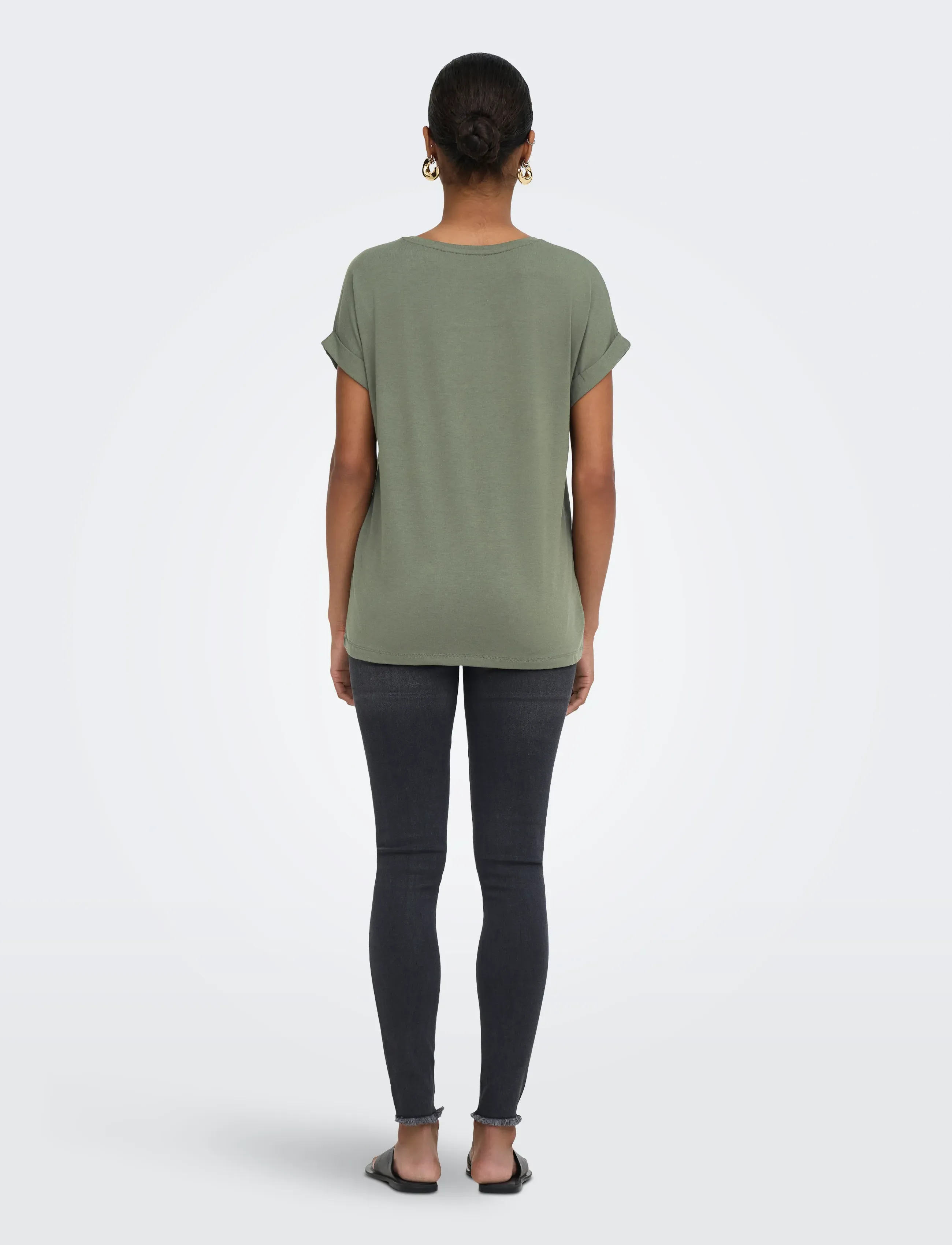 ONLY - ONLMOSTER S/S O-NECK TOP NOOS JRS - t-särgid - smokey olive - 3
