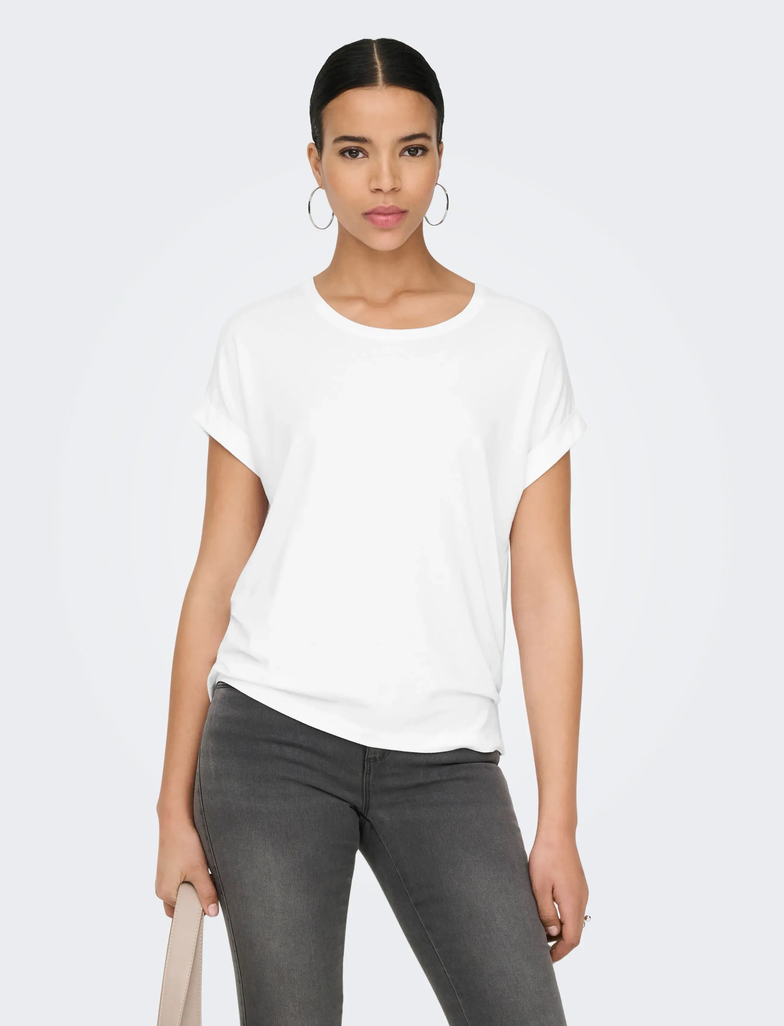 ONLY Onlmoster S/S O-Neck Top Noos Jrs, XS, T-shirts & Oberteile, Weiß - Short-sleeved, Frauen