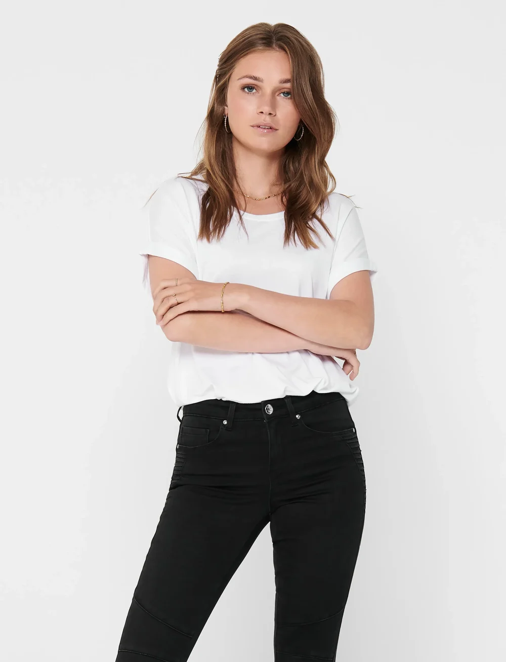 ONLY - ONLMOSTER S/S O-NECK TOP NOOS JRS - t-shirts - white - 0