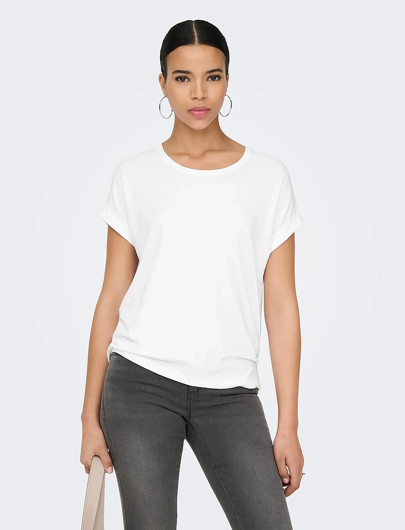 ONLY - ONLMOSTER S/S O-NECK TOP NOOS JRS - t-shirts - white - 0