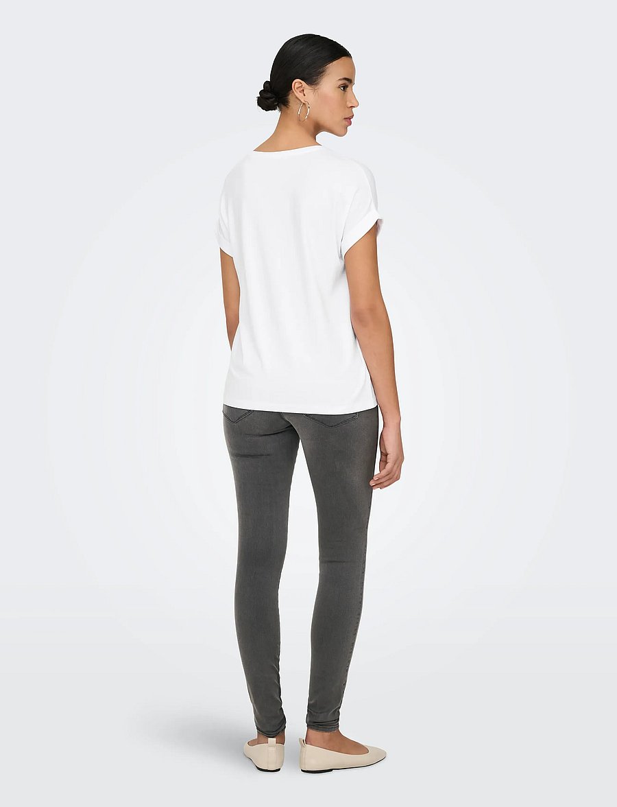 ONLY - ONLMOSTER S/S O-NECK TOP NOOS JRS - t-shirts - white - 3