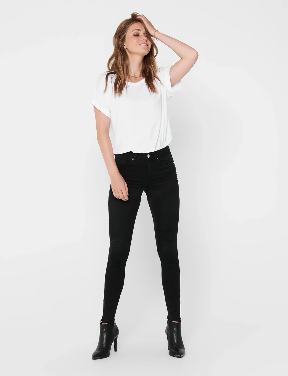 ONLY - ONLMOSTER S/S O-NECK TOP NOOS JRS - t-shirts - white - 4