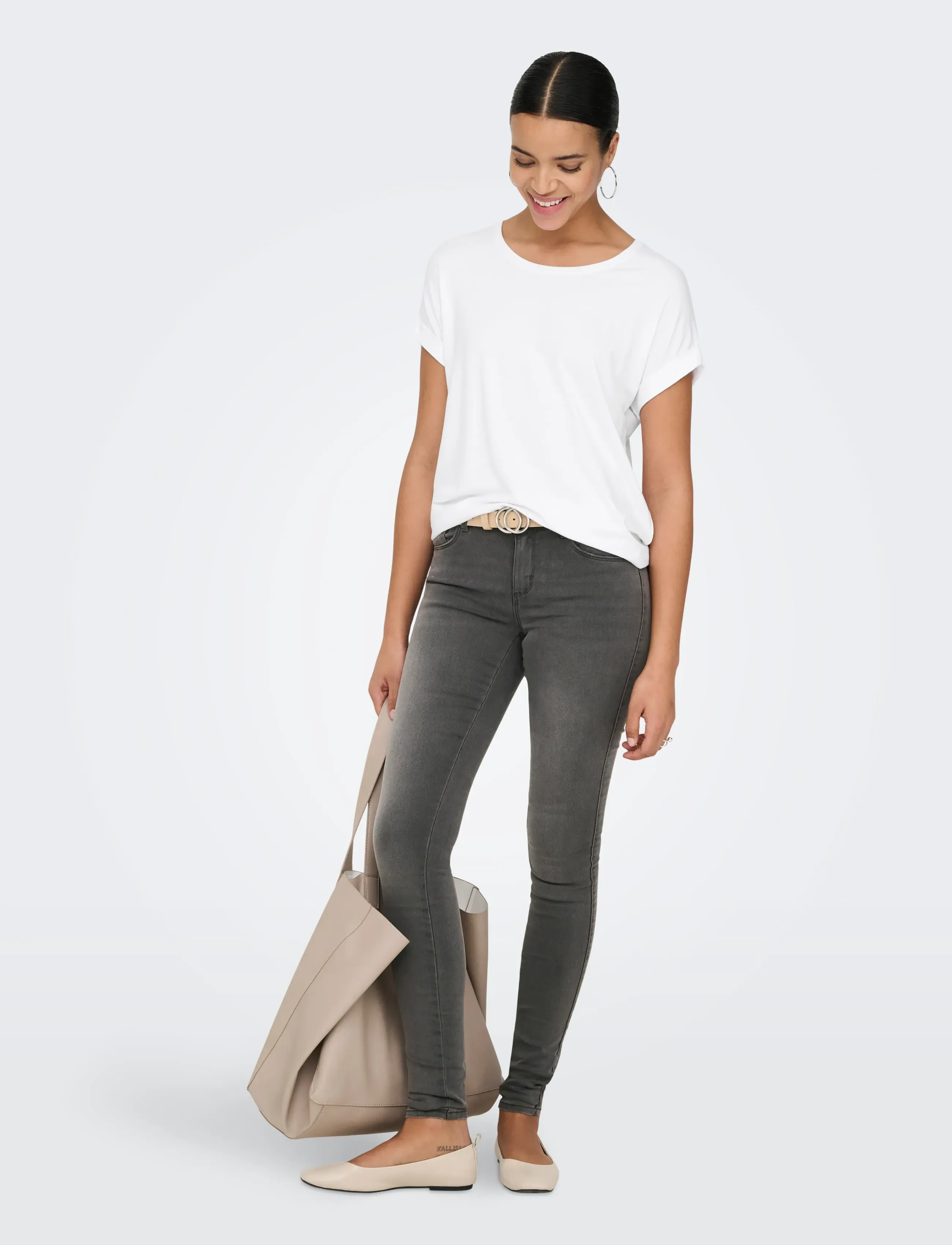 ONLY - ONLMOSTER S/S O-NECK TOP NOOS JRS - t-shirts - white - 4