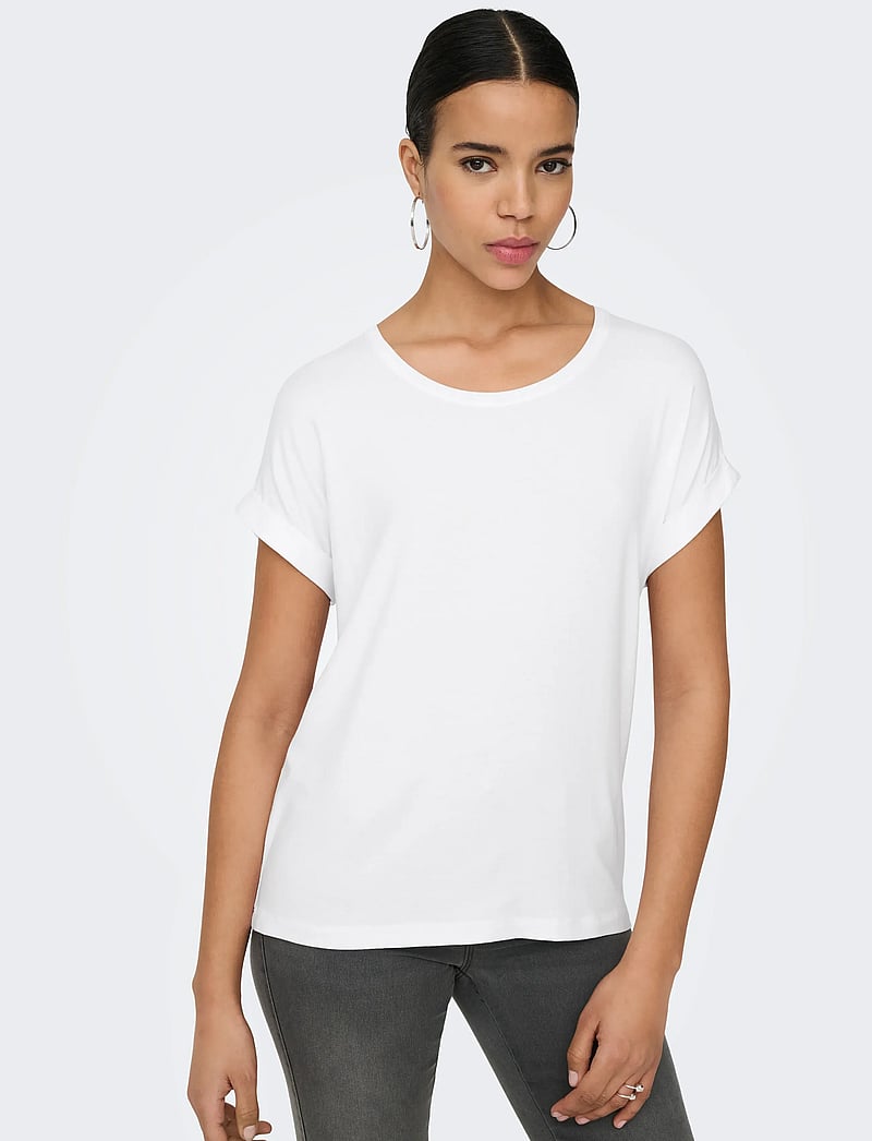 ONLY - ONLMOSTER S/S O-NECK TOP NOOS JRS - t-shirts - white - 5