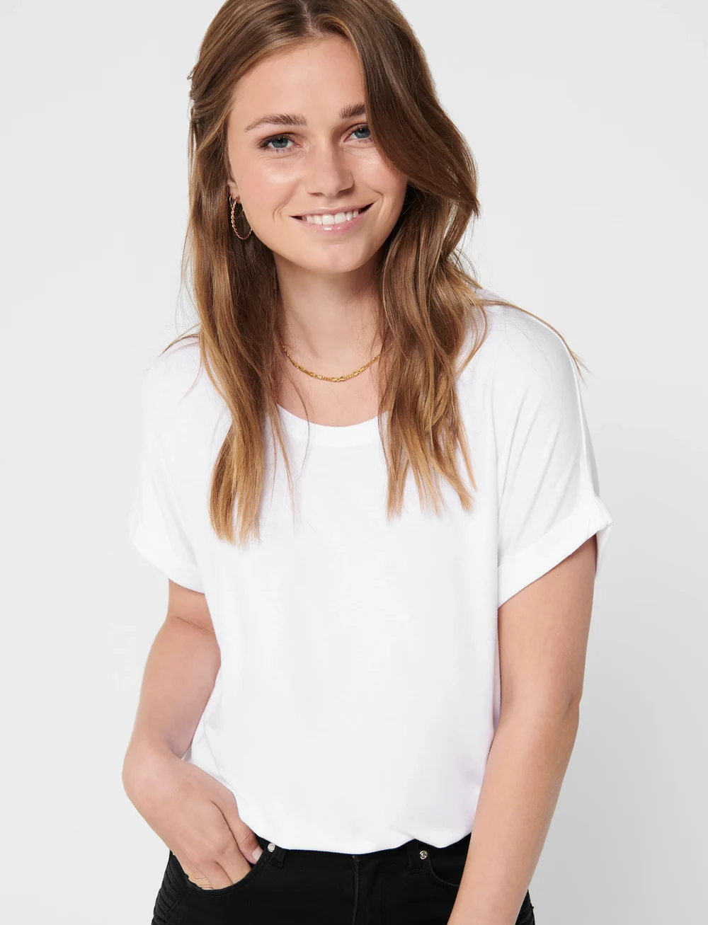 ONLY - ONLMOSTER S/S O-NECK TOP NOOS JRS - t-shirts - white - 5