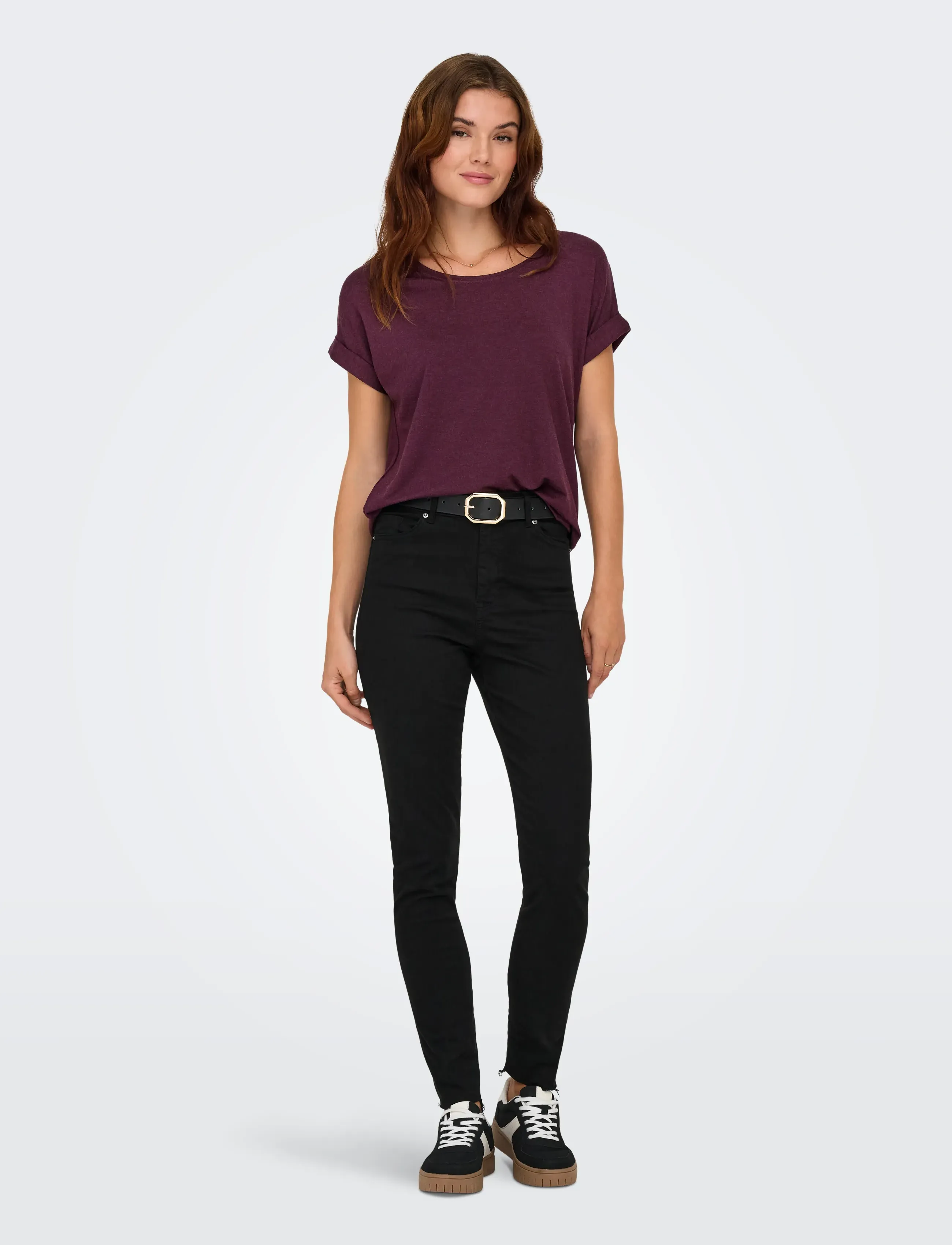 ONLY - ONLMOSTER S/S O-NECK TOP NOOS JRS - t-shirts - winetasting - 4
