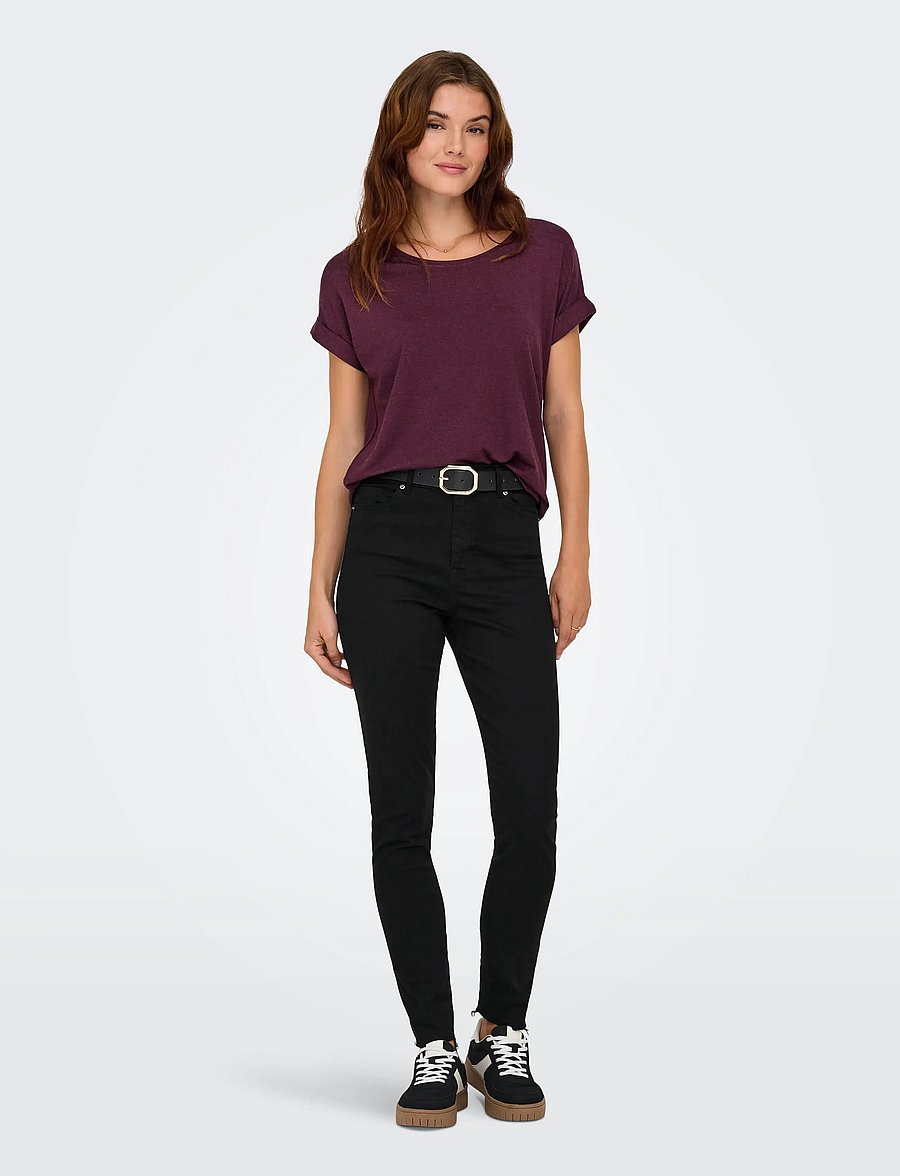 ONLY - ONLMOSTER S/S O-NECK TOP NOOS JRS - t-shirts - winetasting - 4