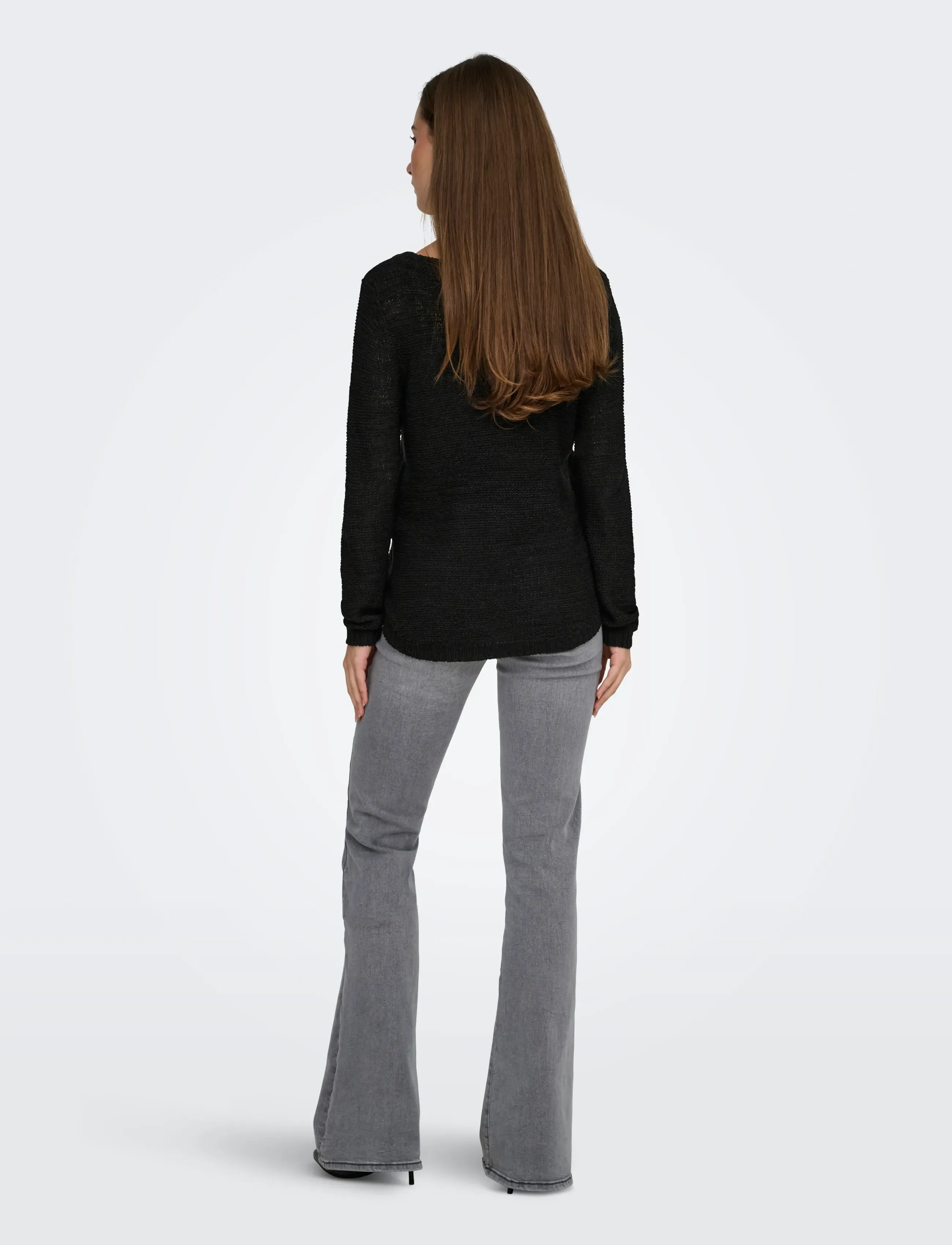 ONLY - ONLGEENA XO L/S PULLOVER KNT NOOS - swetry - black - 3