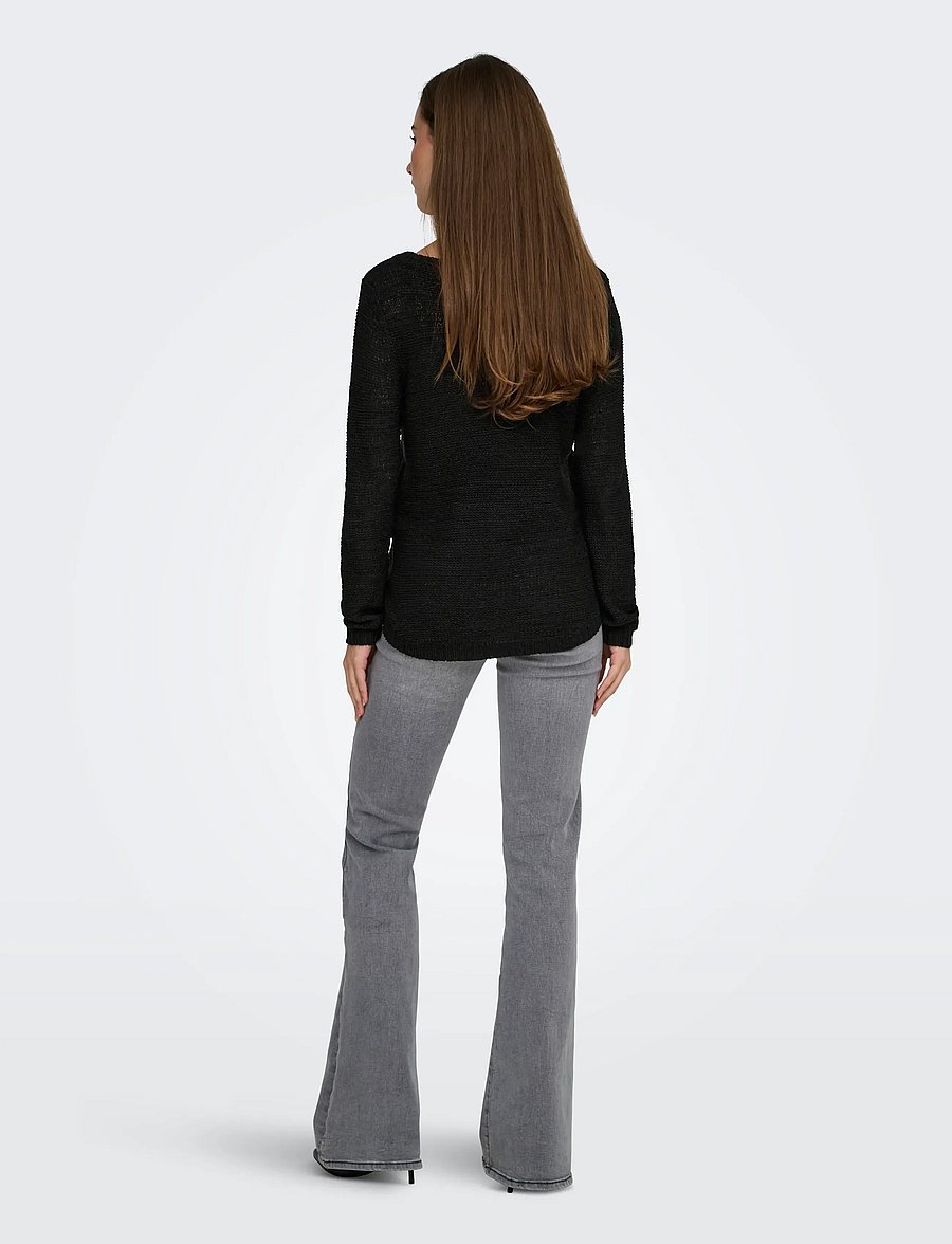 ONLY - ONLGEENA XO L/S PULLOVER KNT NOOS - pullover - black - 3