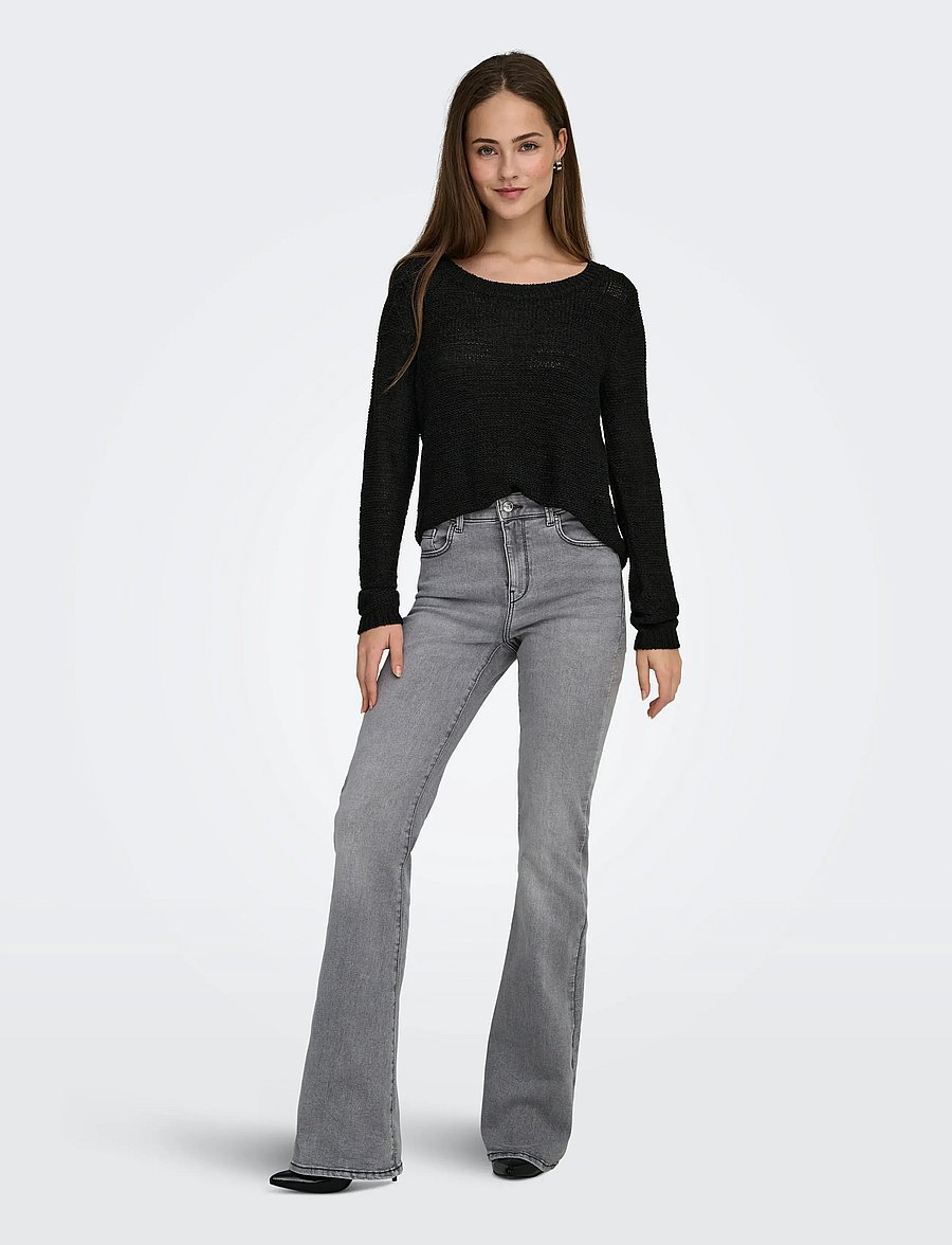 ONLY - ONLGEENA XO L/S PULLOVER KNT NOOS - pullover - black - 4