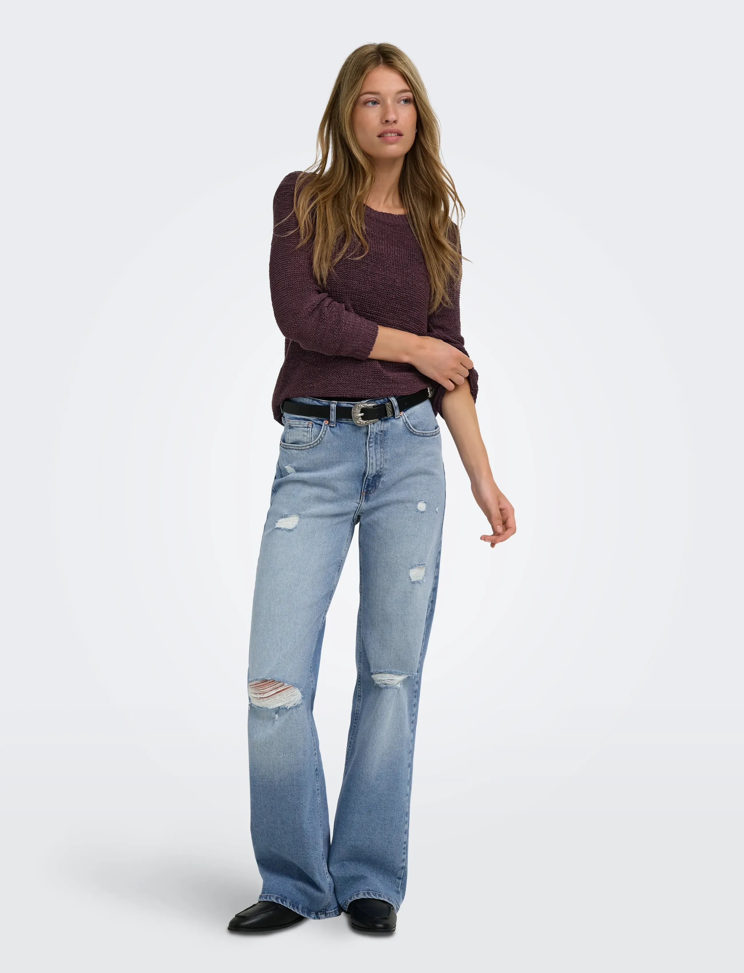 ONLY - ONLGEENA XO L/S PULLOVER KNT NOOS - jumpers - fudge - 4
