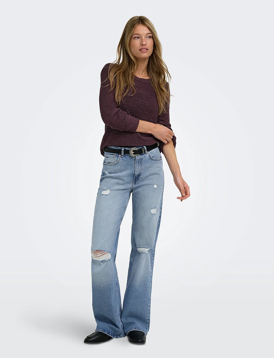 ONLY - ONLGEENA XO L/S PULLOVER KNT NOOS - pullover - fudge - 4