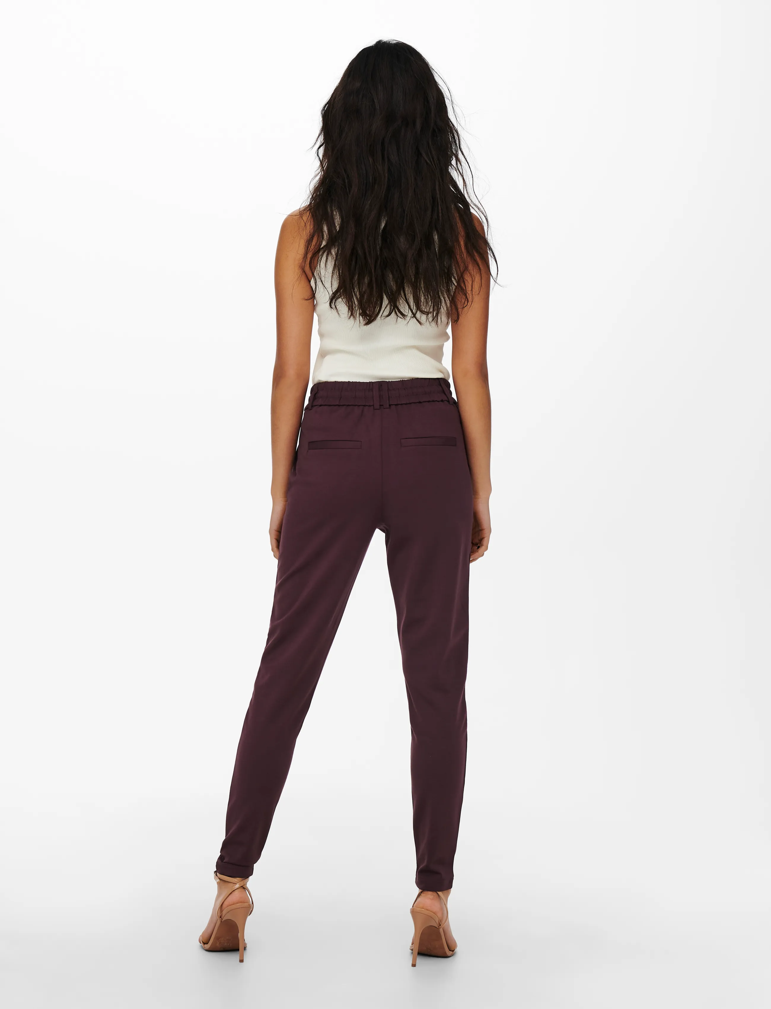 ONLY - ONLPOPTRASH LIFE EASY COL PANT PNT - slim fit bukser - port royale - 3