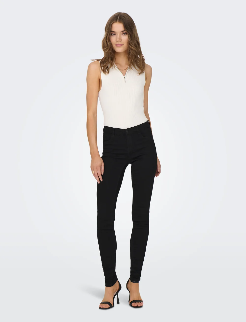 ONLY - ONLRAIN REG SKINNY DNM NOOS - skinny jeans - black denim - 4