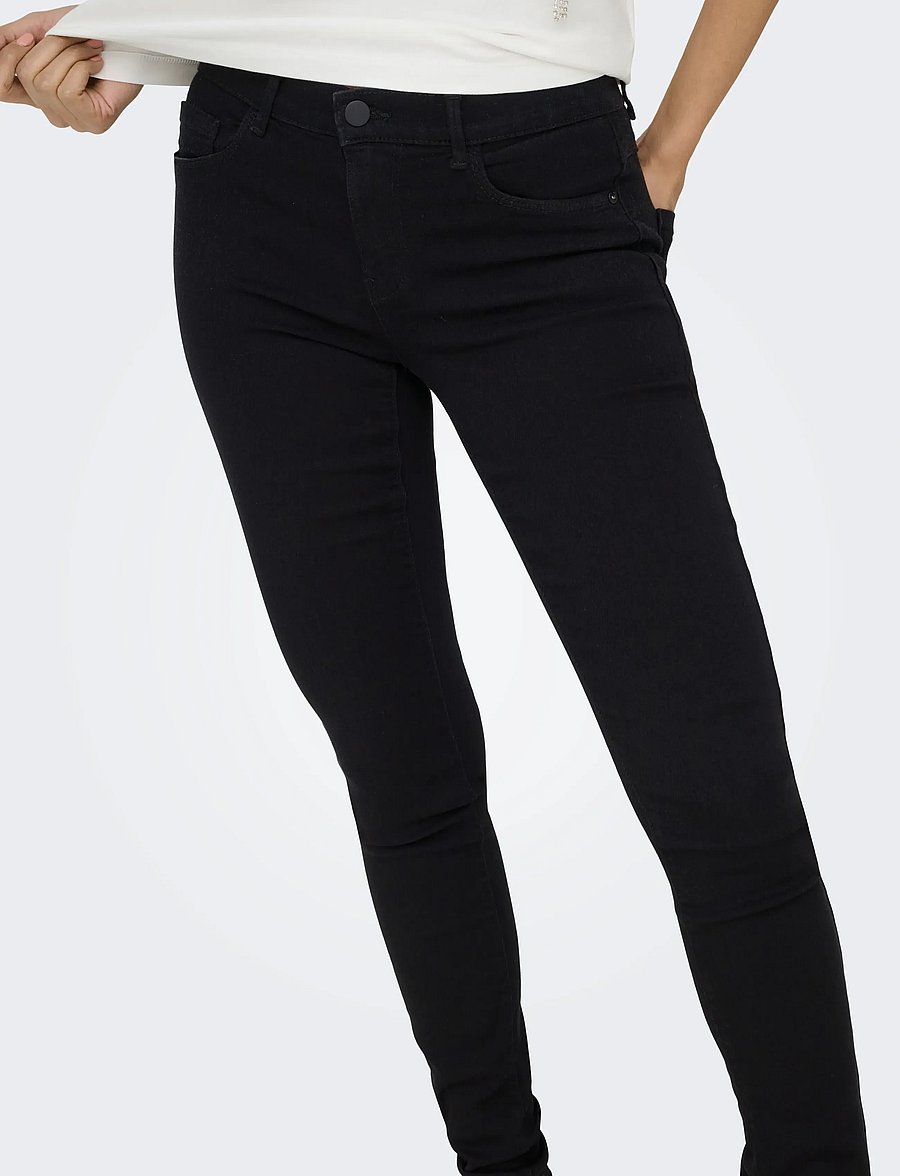 ONLY - ONLRAIN REG SKINNY DNM NOOS - skinny jeans - black denim - 5