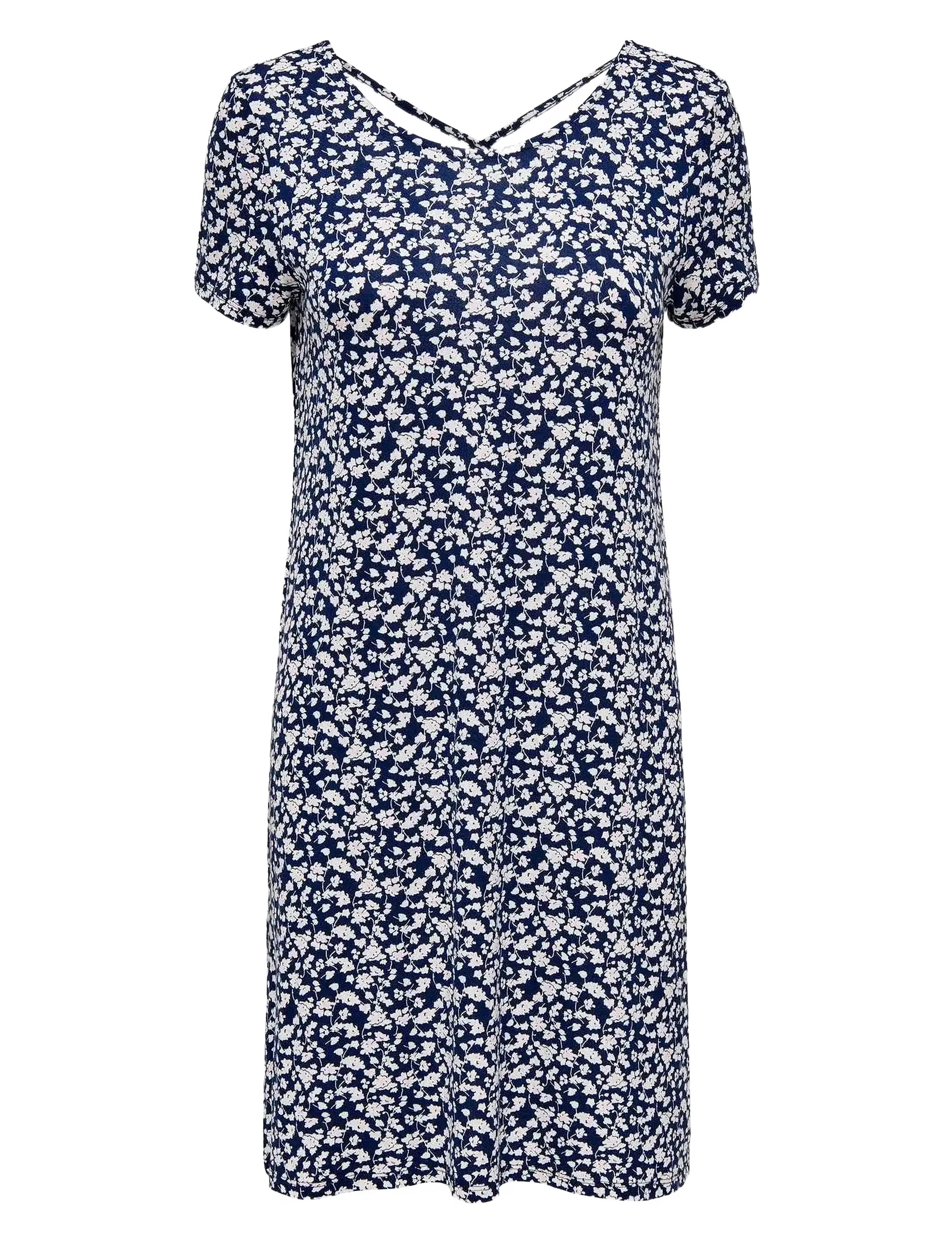 ONLY ONLBERA BACK LACE UP S/S DRESS JRS - Kleidid - NIGHT SKY / navy
