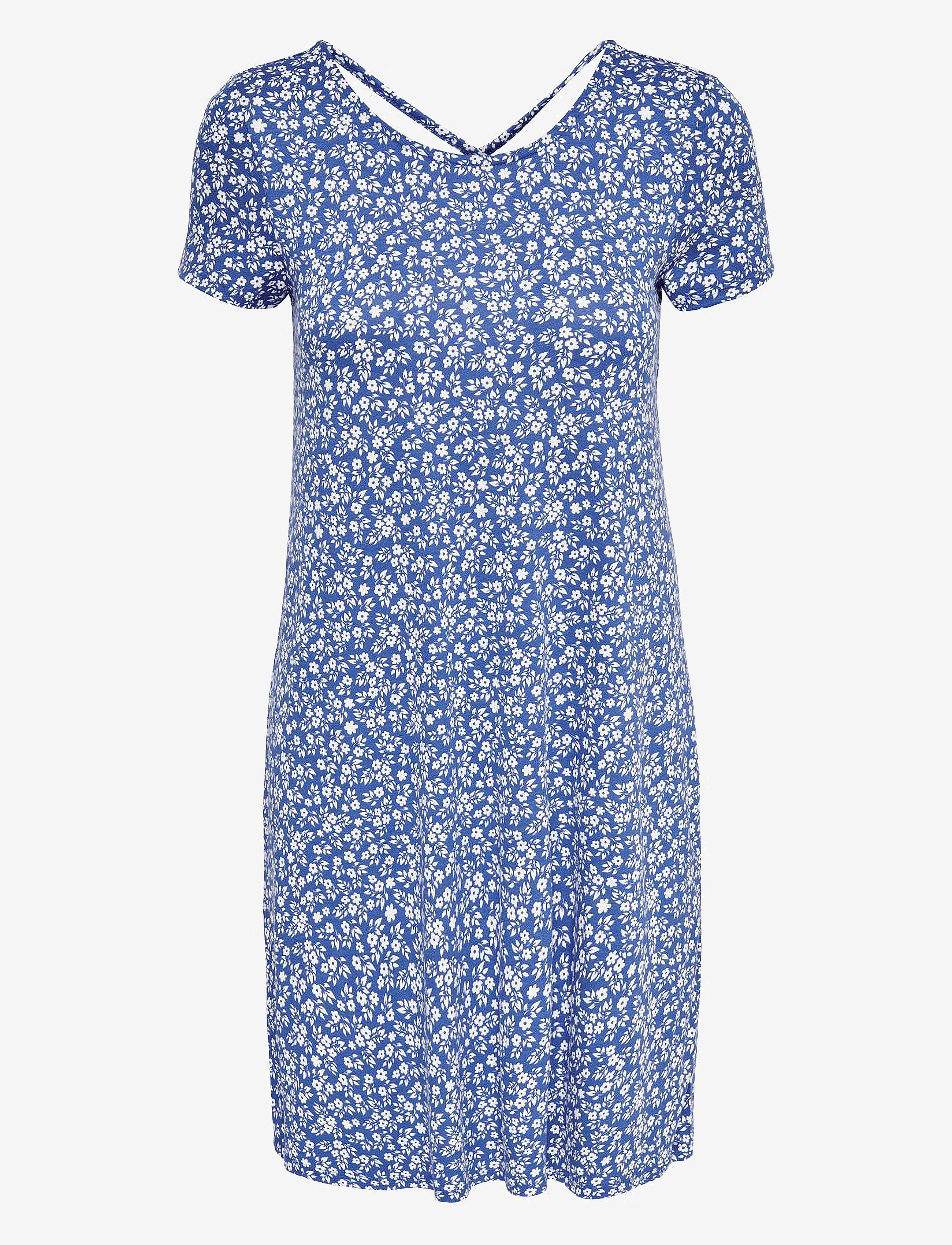 ONLY ONLBERA BACK LACE UP S/S DRESS JRS - Kläder - STRONG BLUE / blue