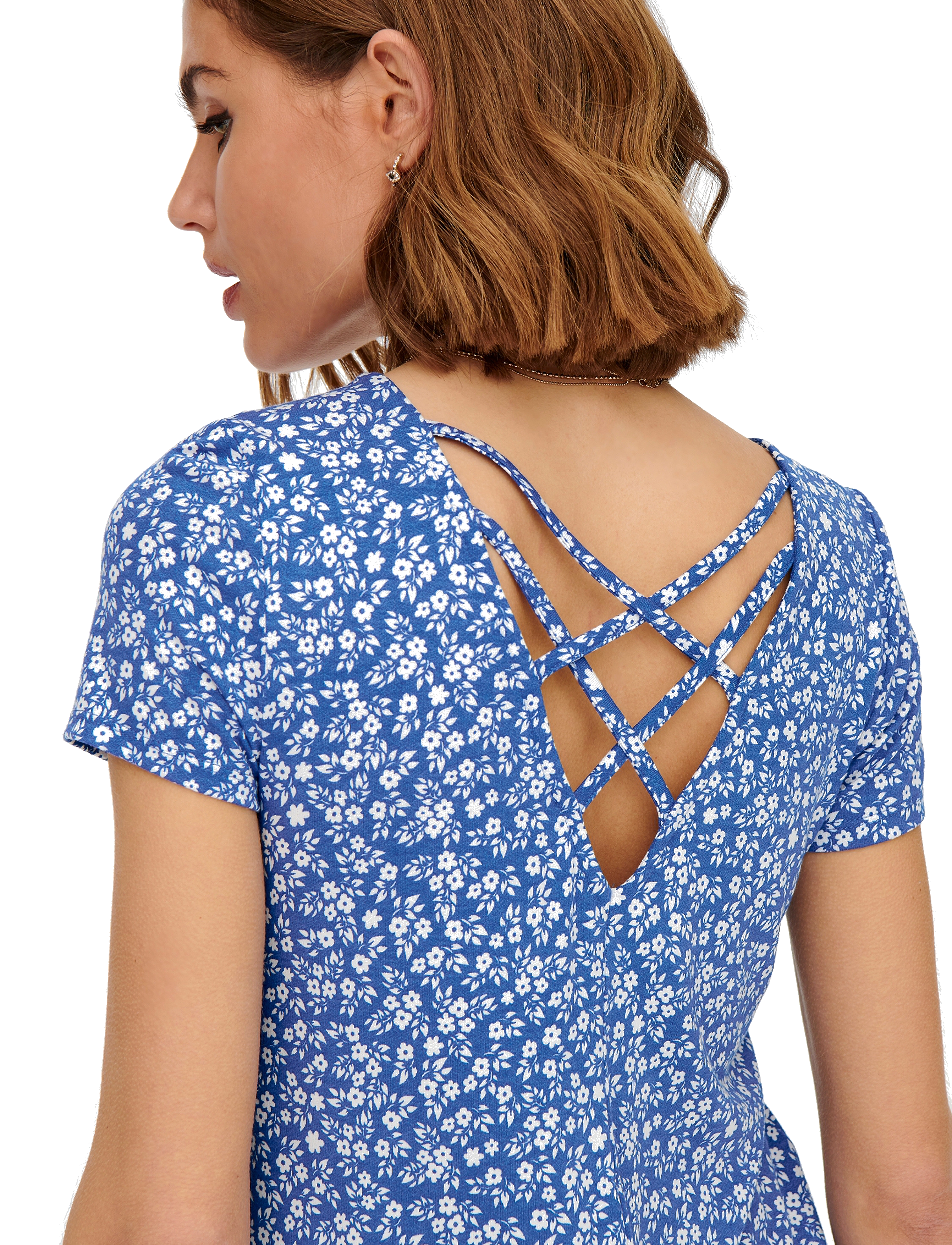 ONLY - ONLBERA BACK LACE UP S/S DRESS JRS NOOS - die niedrigsten preise - strong blue - 5
