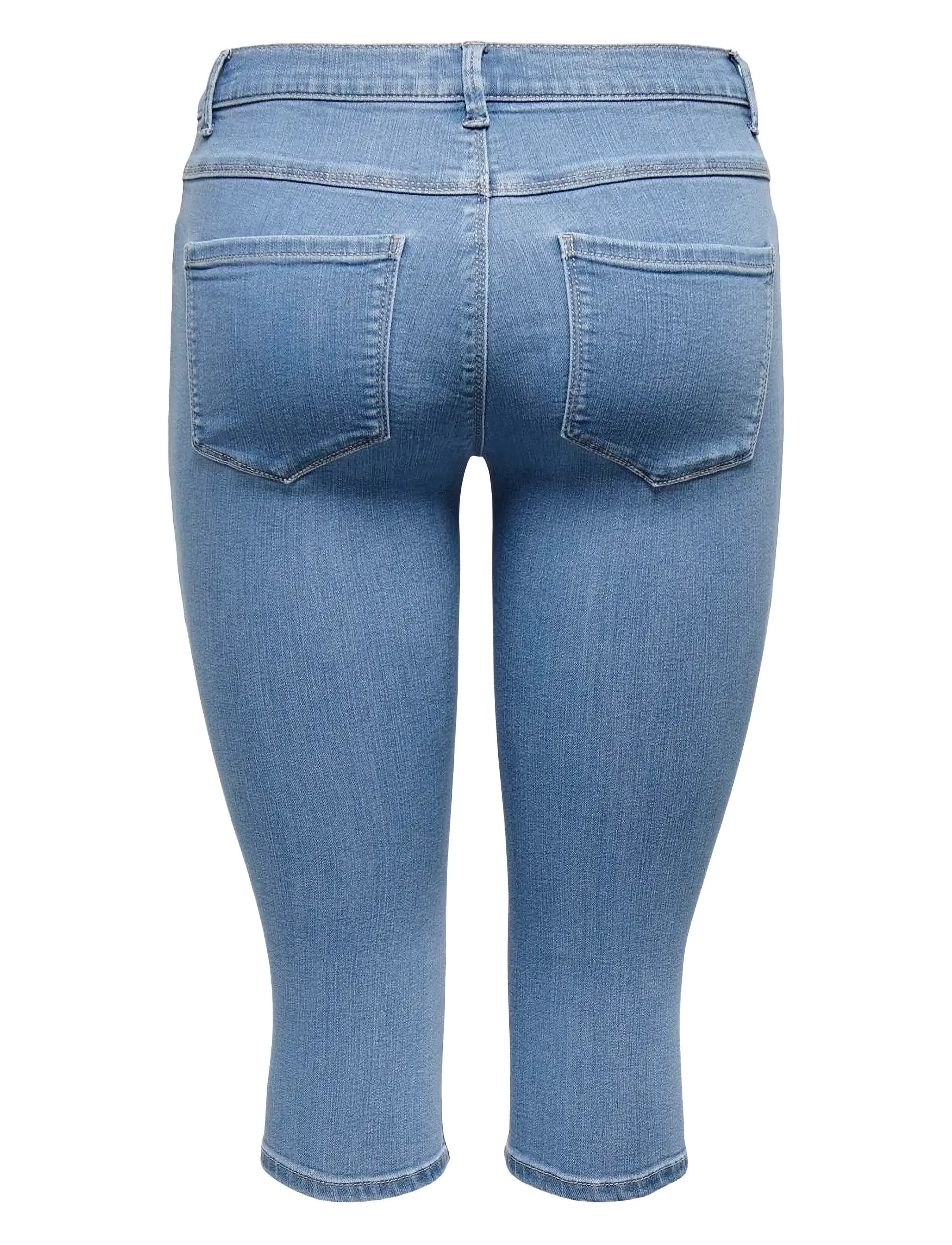 ONLY - ONLRAIN LIFE REG SK KNICKERS DNM NOOS - kapripüksid - light blue denim - 2