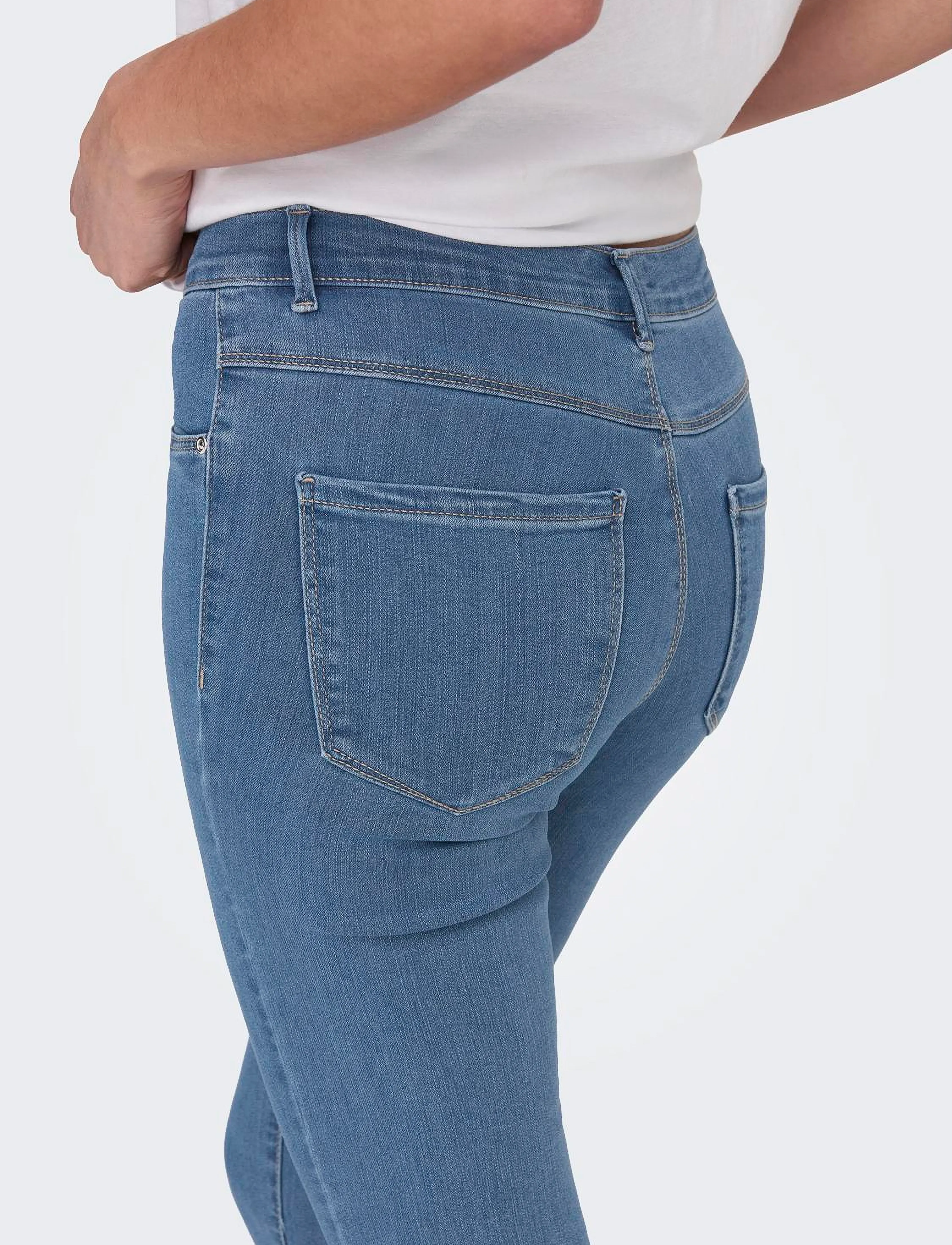 ONLY - ONLRAIN LIFE REG SK KNICKERS DNM NOOS - kapripüksid - light blue denim - 4