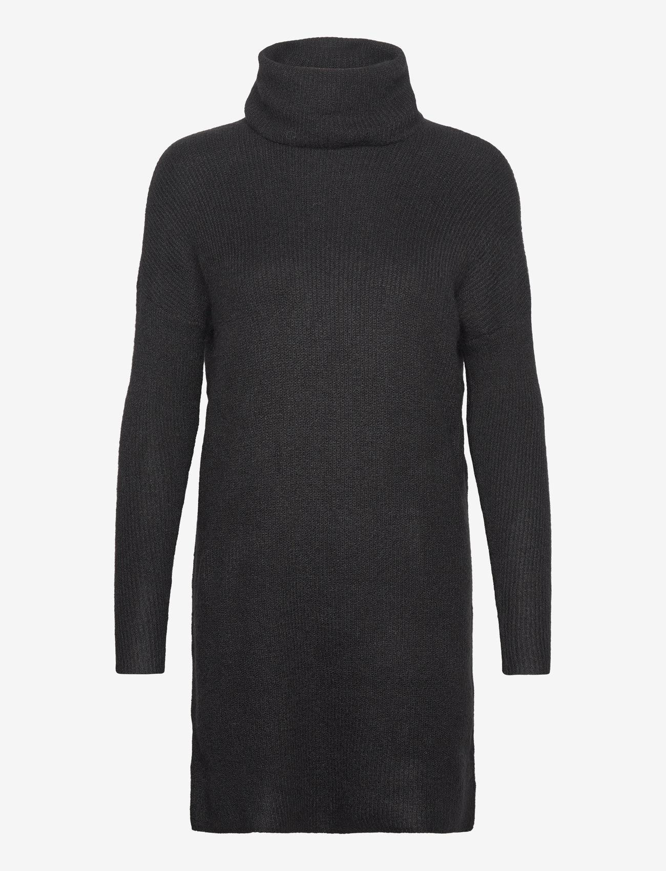 ONLY - ONLJANA L/S COWLNCK DRESS  WOOL KNT NOOS - knitted dresses - black - 1