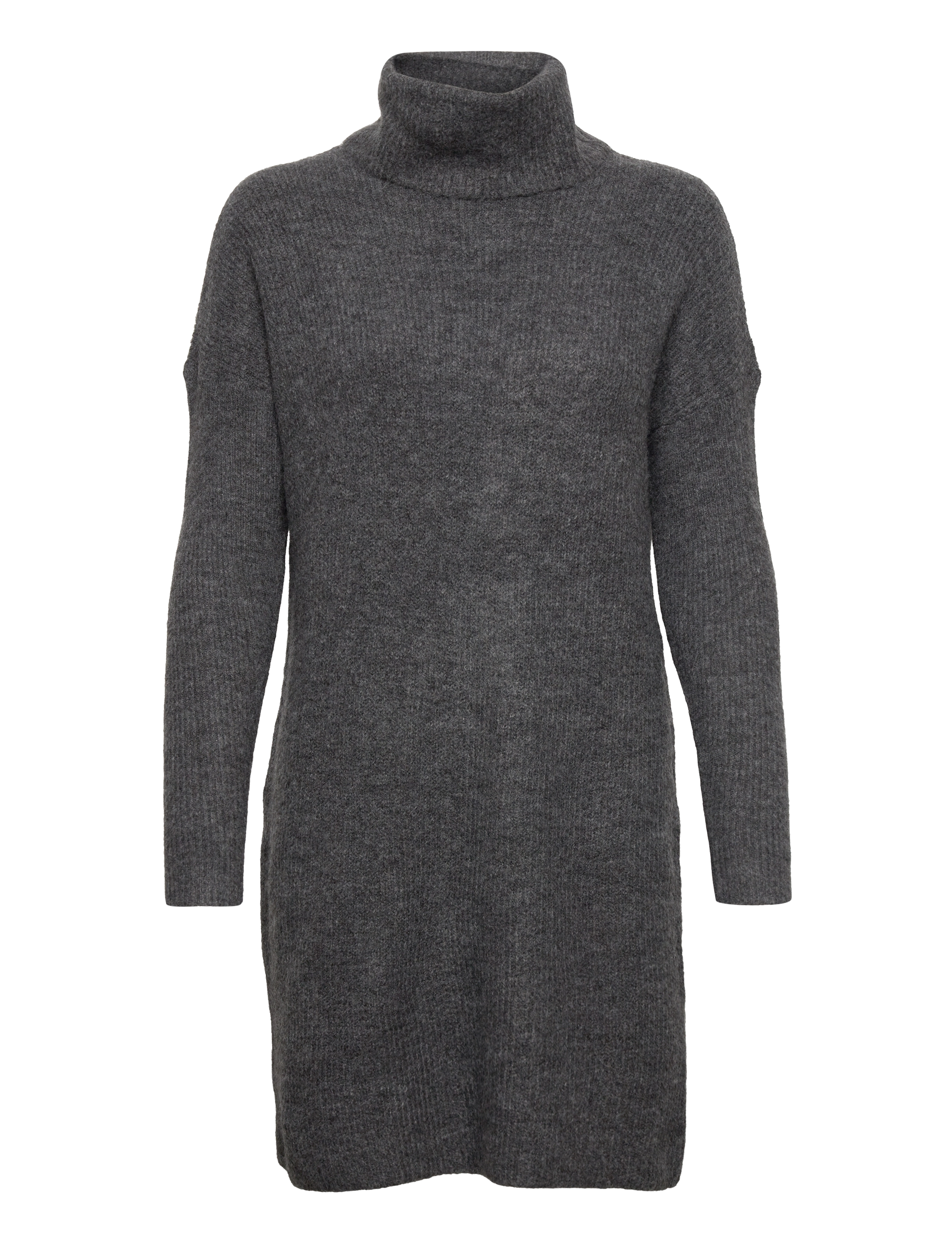 ONLY ONLJANA L/S COWLNCK DRESS  WOOL KNT NOOS - Kjoler - DARK GREY MELANGE / grey