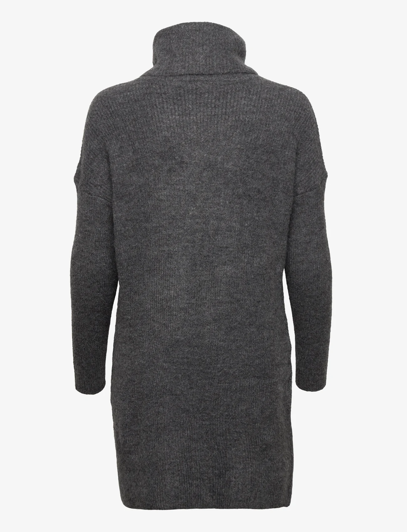 ONLY - ONLJANA L/S COWLNCK DRESS  WOOL KNT NOOS - knitted dresses - dark grey melange - 1
