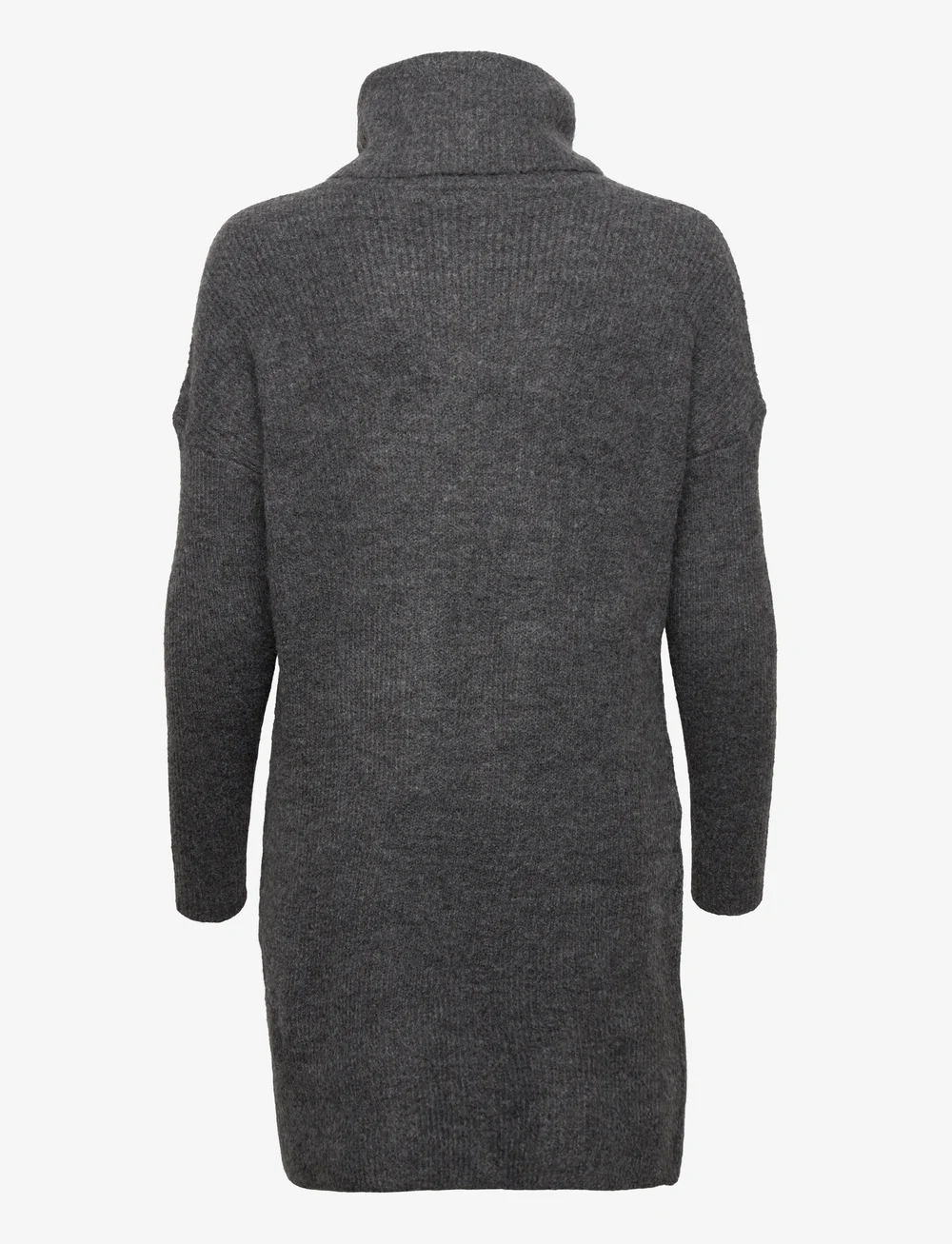 ONLY - ONLJANA L/S COWLNCK DRESS  WOOL KNT - knitted dresses - dark grey melange - 1