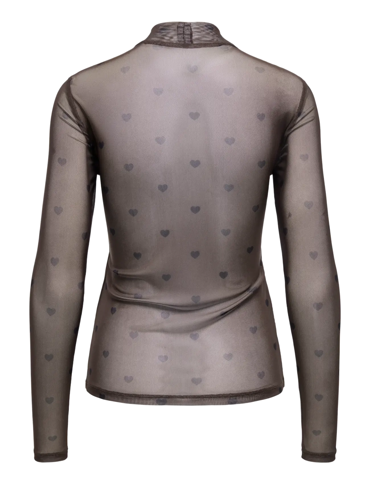 ONLY - ONLERICA MESH L/S TOP JRS NOOS - langärmelige blusen - coffee bean - 2