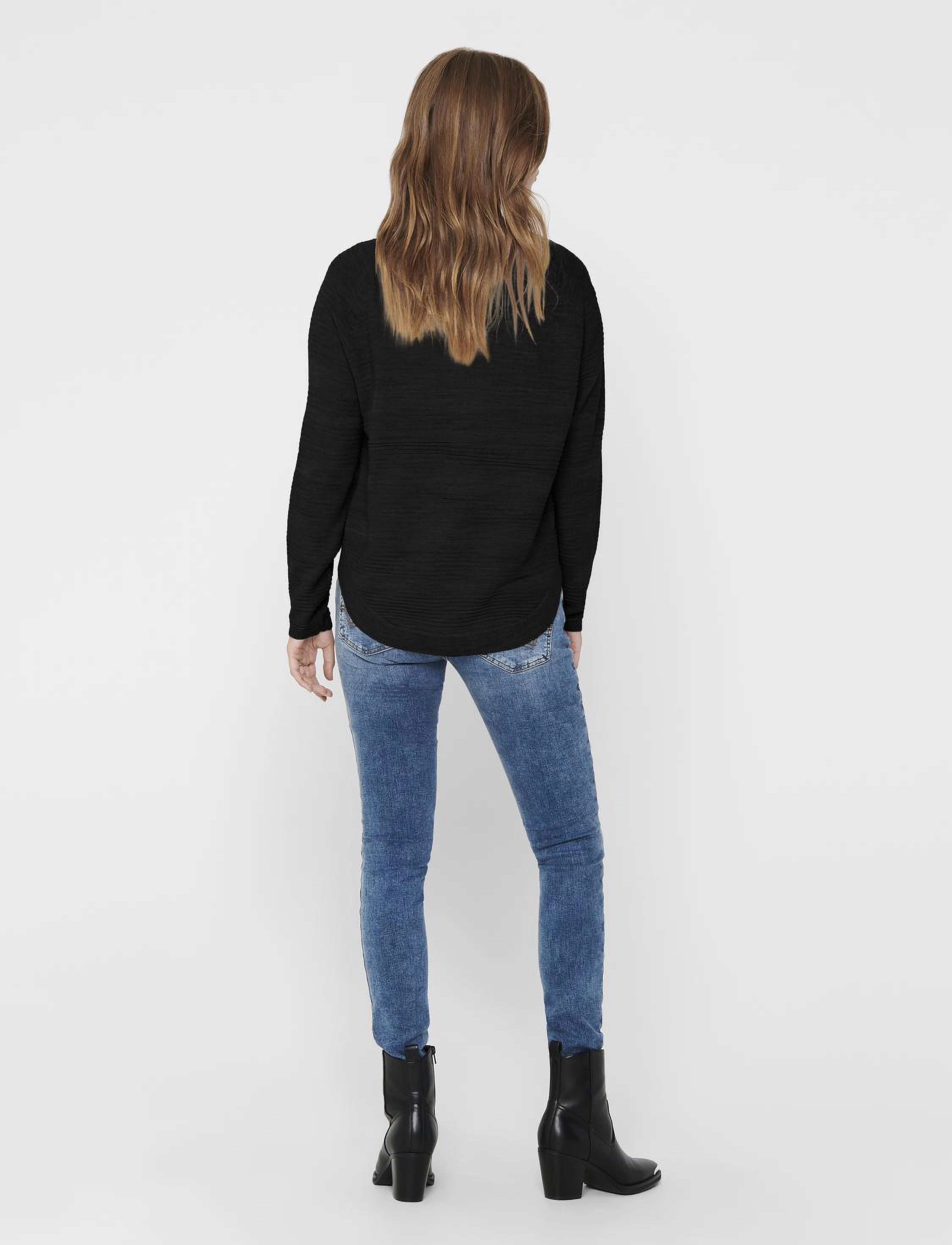 ONLY - ONLCAVIAR LS PULLOVER CS KNT - trøjer - black - 3