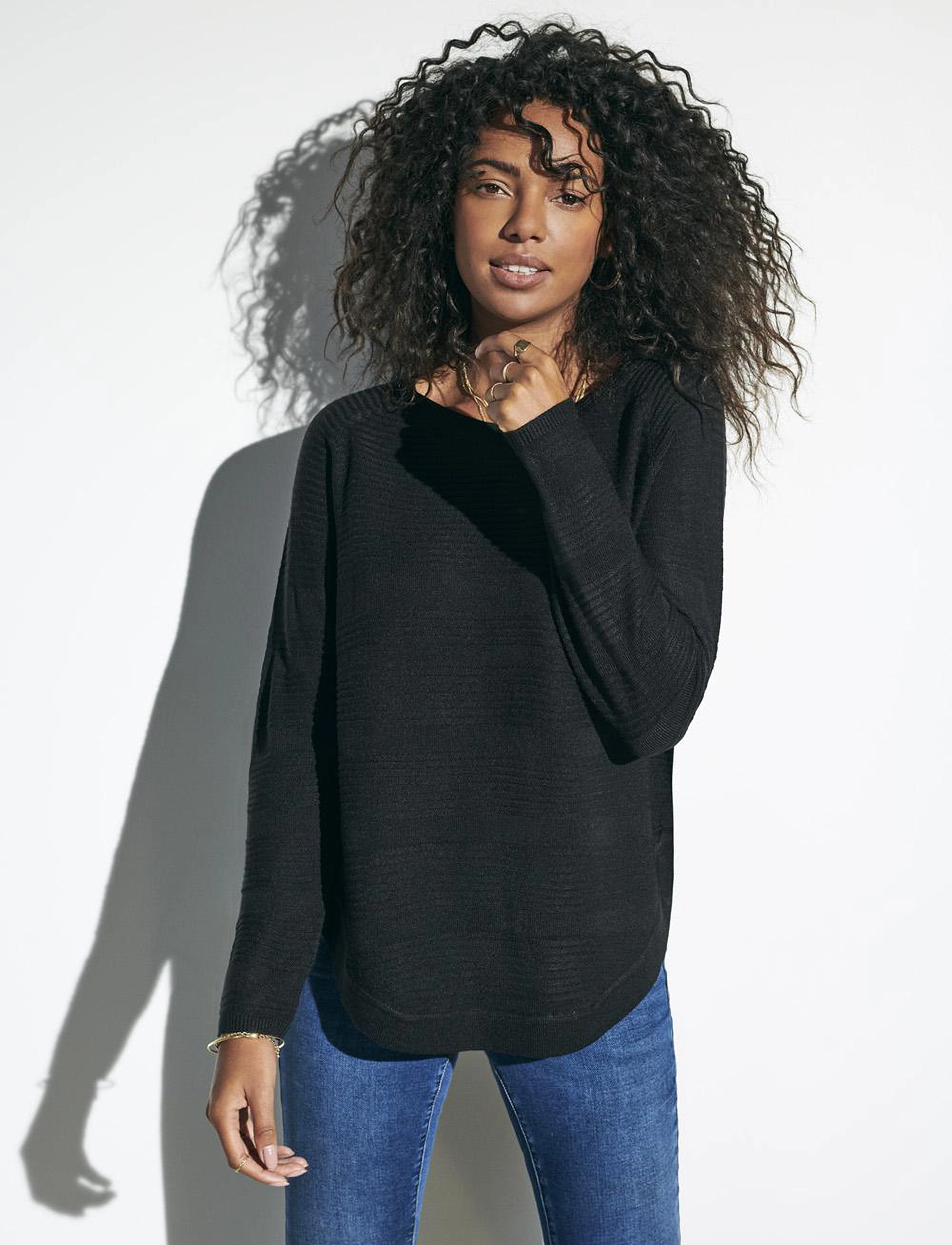ONLY - ONLCAVIAR LS PULLOVER CS KNT - trøjer - black - 4