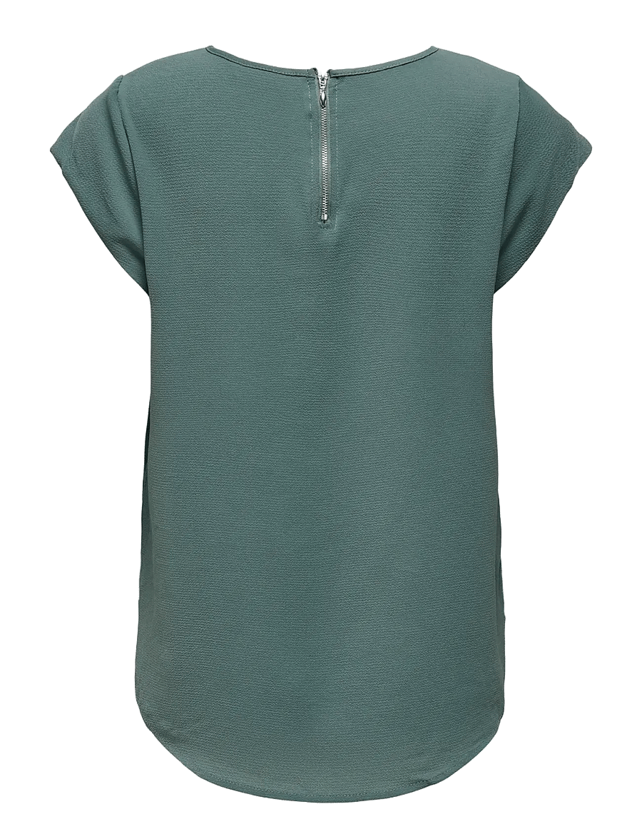 ONLY - ONLVIC S/S SOLID TOP NOOS WVN - kurzärmelige blusen - balsam green - 2