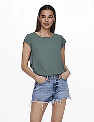 ONLY - ONLVIC S/S SOLID TOP NOOS PTM - short-sleeved blouses - balsam green - 2