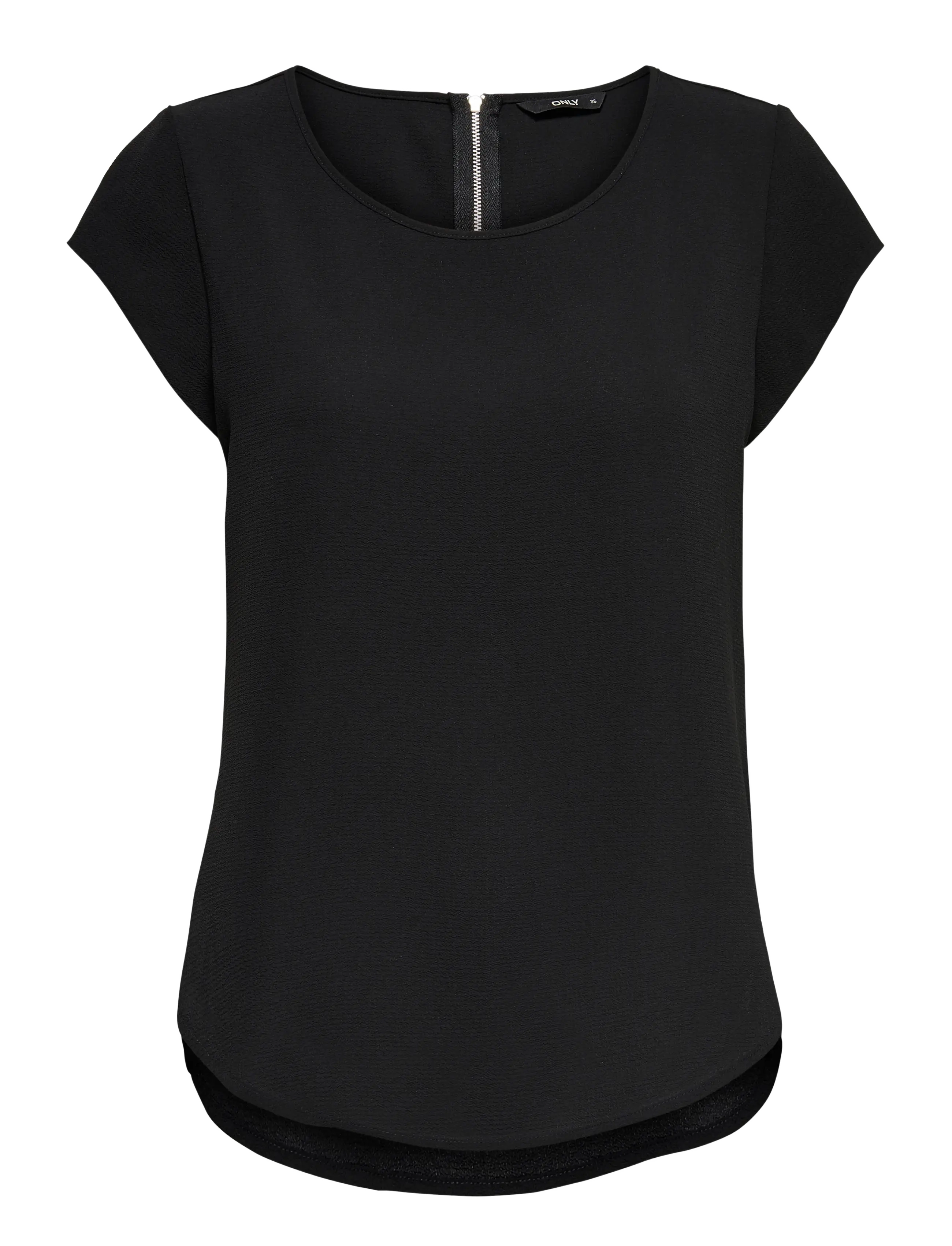 ONLY Onlvic S/S Solid Oberteil Noos Wvn Schwarz - 40 - Damen