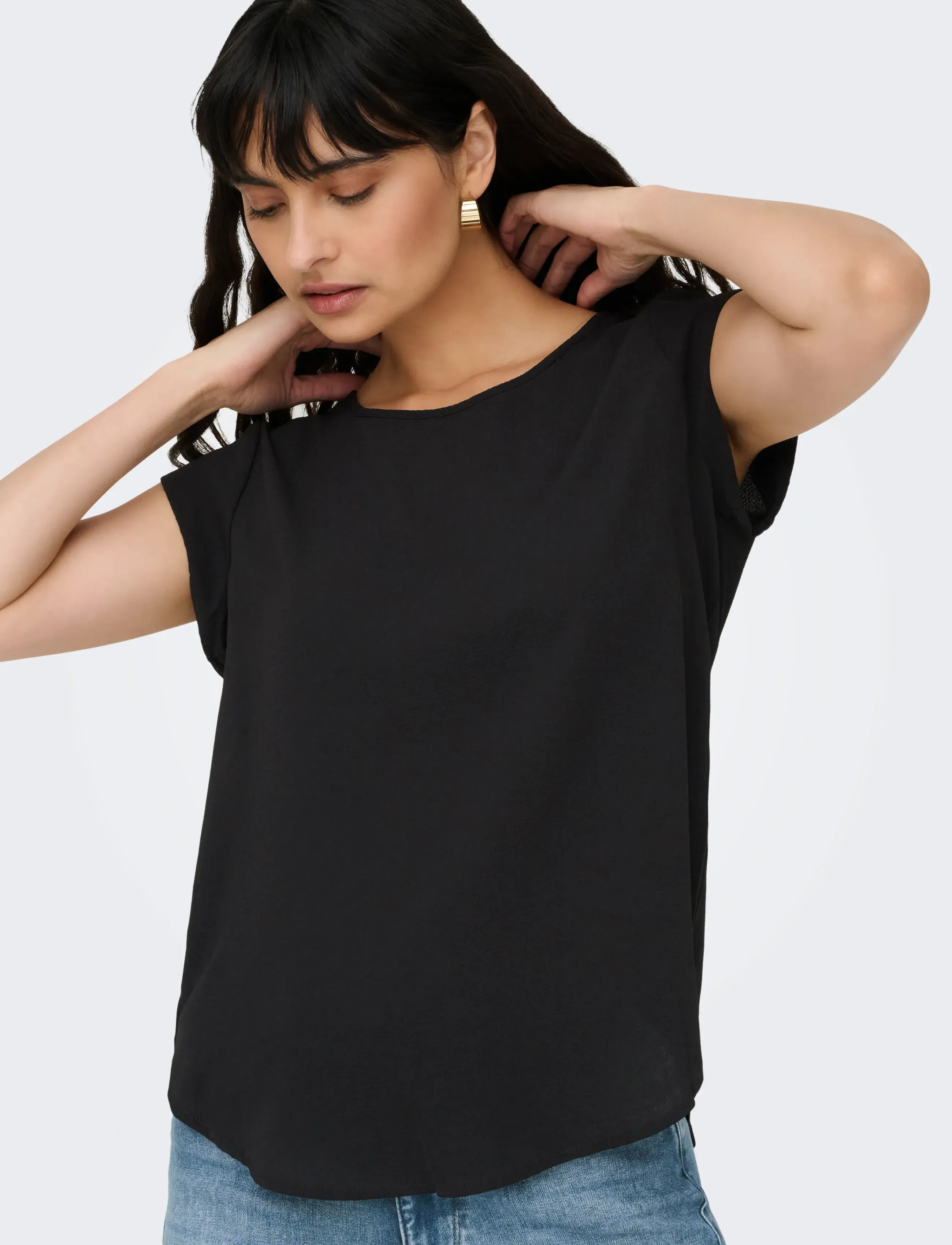 ONLY Onlvic S/S Solid Top Noos Wvn blusar dam – bild 5