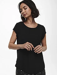 ONLY - ONLVIC S/S SOLID TOP NOOS PTM - lyhythihaiset puserot - black - 6