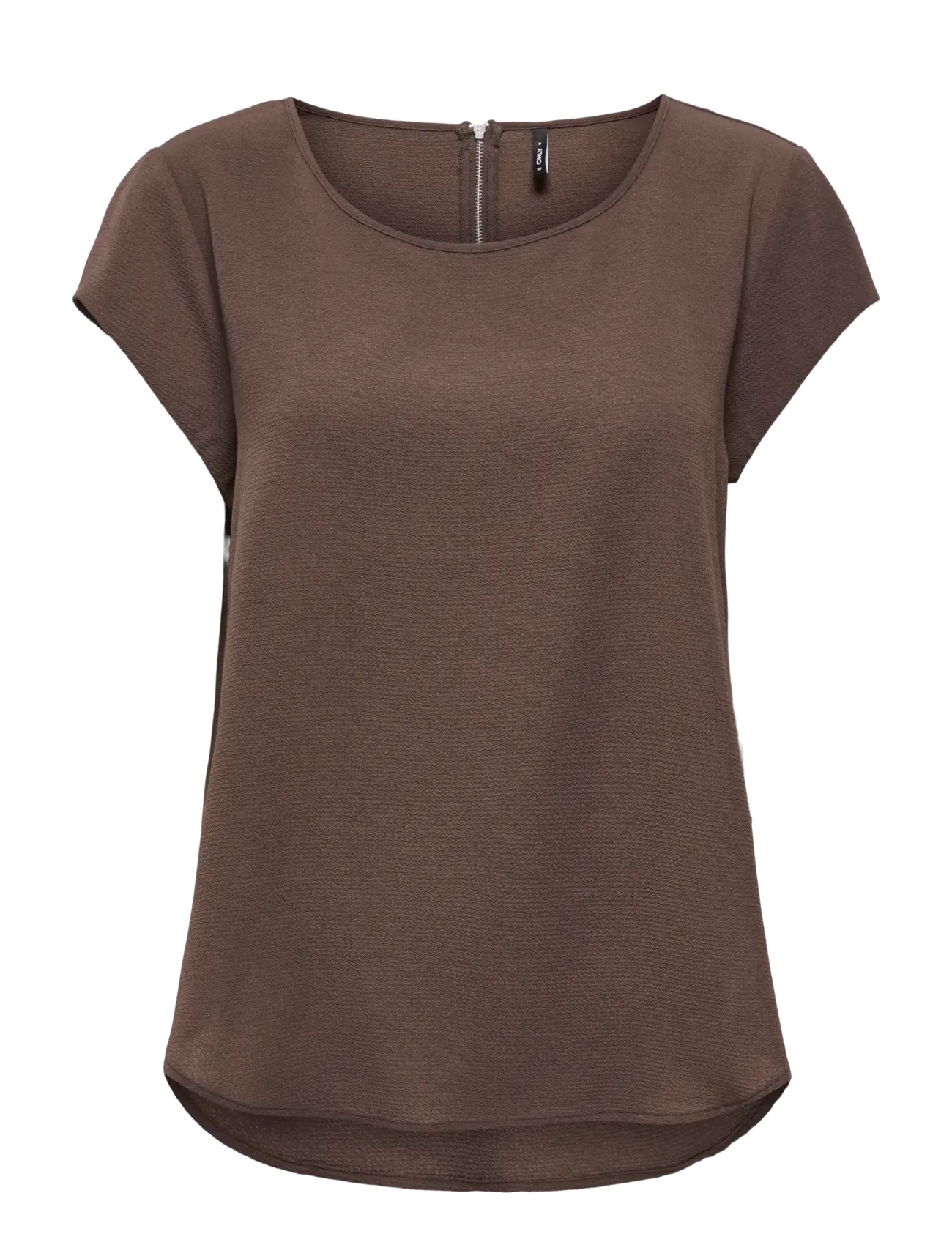 ONLY ONLVIC S/S SOLID TOP NOOS WVN - Pluusid ja särgid - CHOCOLATE MARTINI / brown
