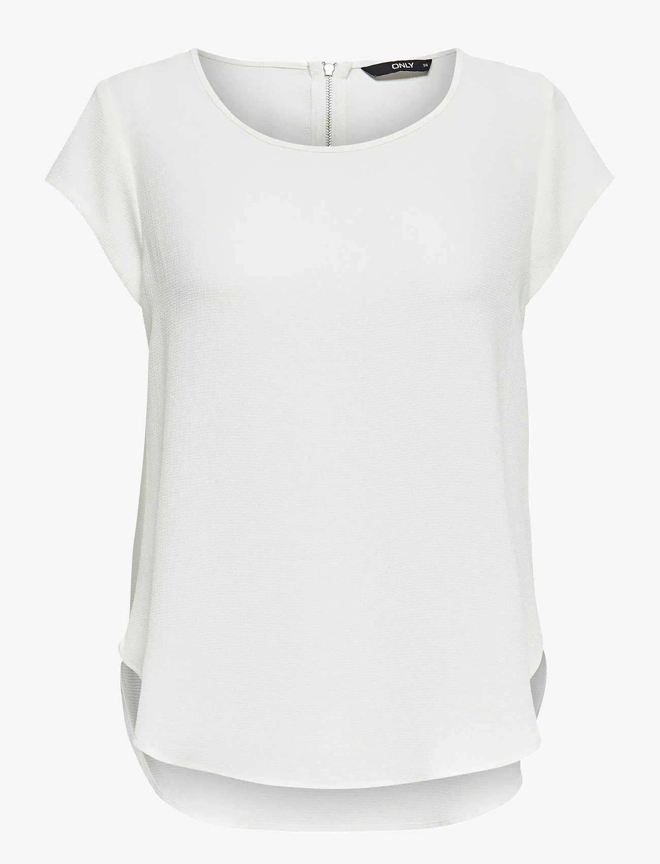 ONLY - ONLVIC S/S SOLID TOP NOOS WVN - short-sleeved blouses - cloud dancer - 1