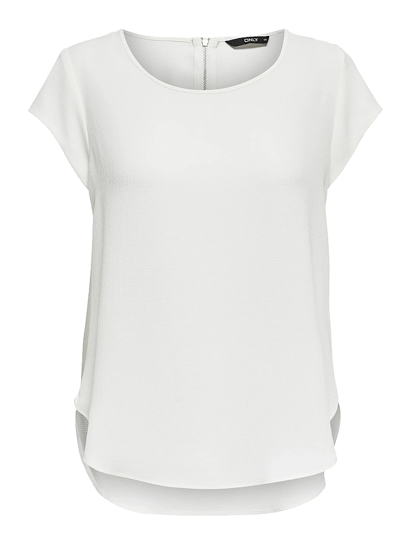 ONLY - ONLVIC S/S SOLID TOP NOOS WVN - blūzes ar īsām piedurknēm - cloud dancer - 1