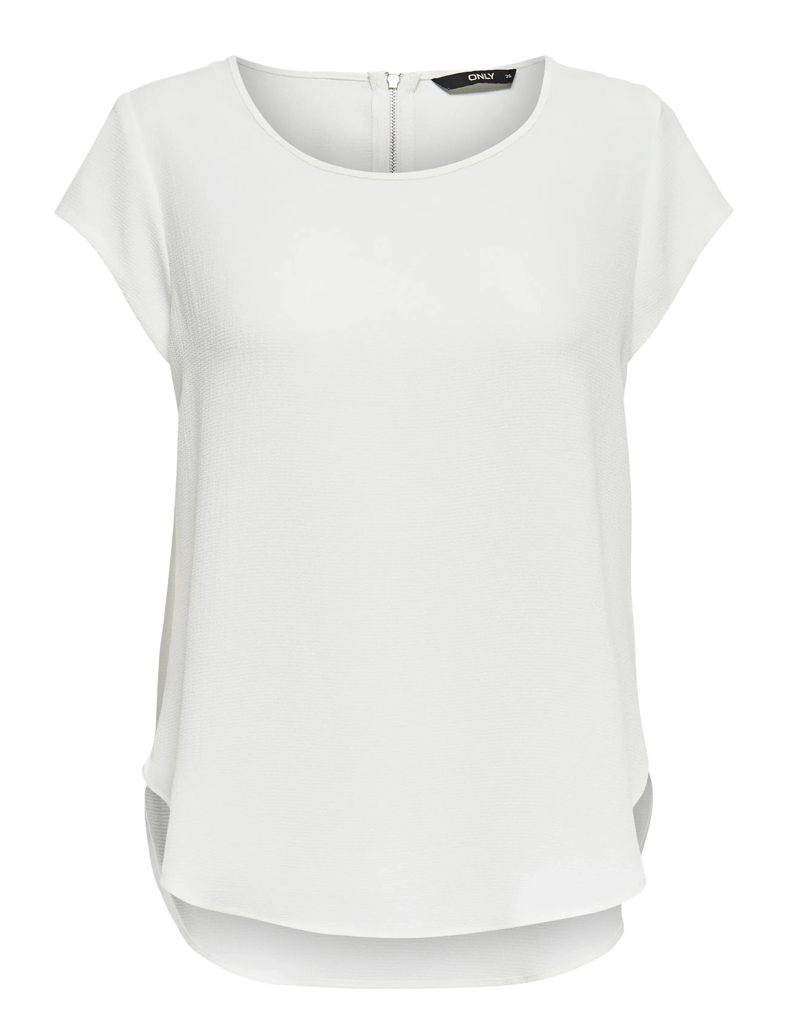 ONLY ONLVIC S/S SOLID TOP NOOS WVN - Pluusid ja särgid - CLOUD DANCER / white