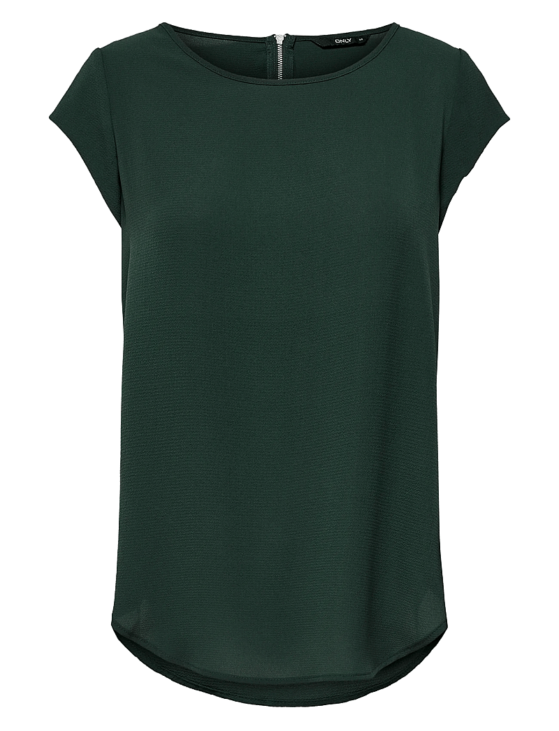 ONLY - ONLVIC S/S SOLID TOP NOOS WVN - kortärmade blusar - green gables - 1
