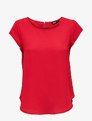 ONLY - ONLVIC S/S SOLID TOP NOOS PTM - short-sleeved blouses - high risk red - 0