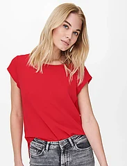 ONLY - ONLVIC S/S SOLID TOP NOOS PTM - short-sleeved blouses - high risk red - 5
