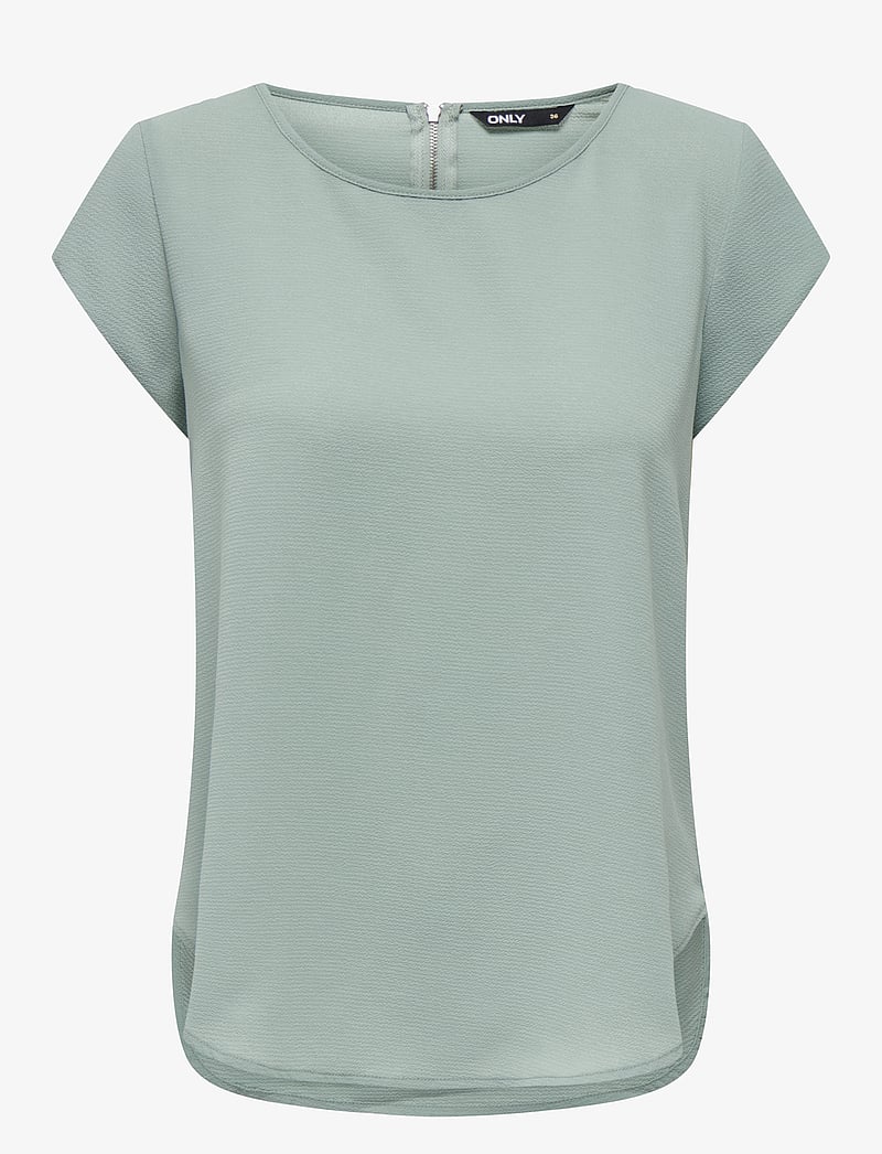 ONLY - ONLVIC S/S SOLID TOP NOOS WVN - lühikeste varrukatega pluusid - jadeite - 1