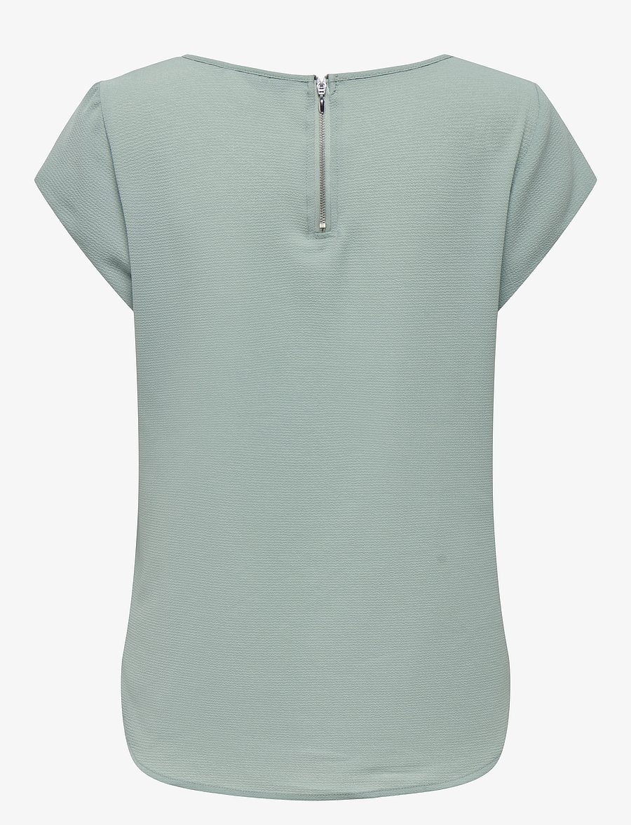ONLY - ONLVIC S/S SOLID TOP PTM - kurzärmelige blusen - jadeite - 2
